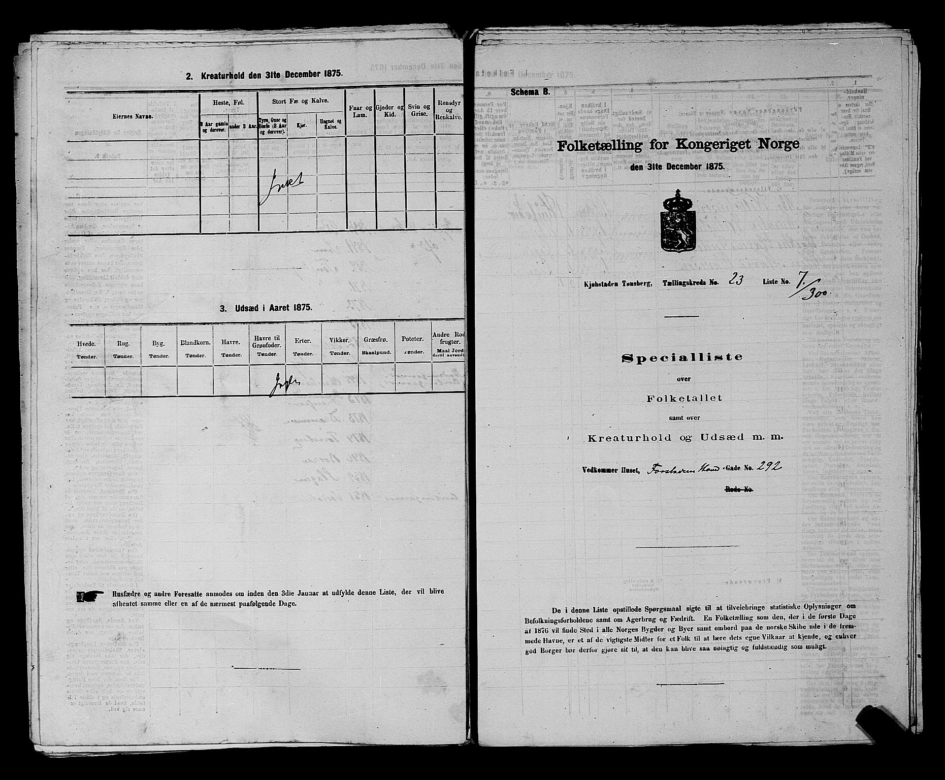 SAKO, 1875 census for 0705P Tønsberg, 1875, p. 736