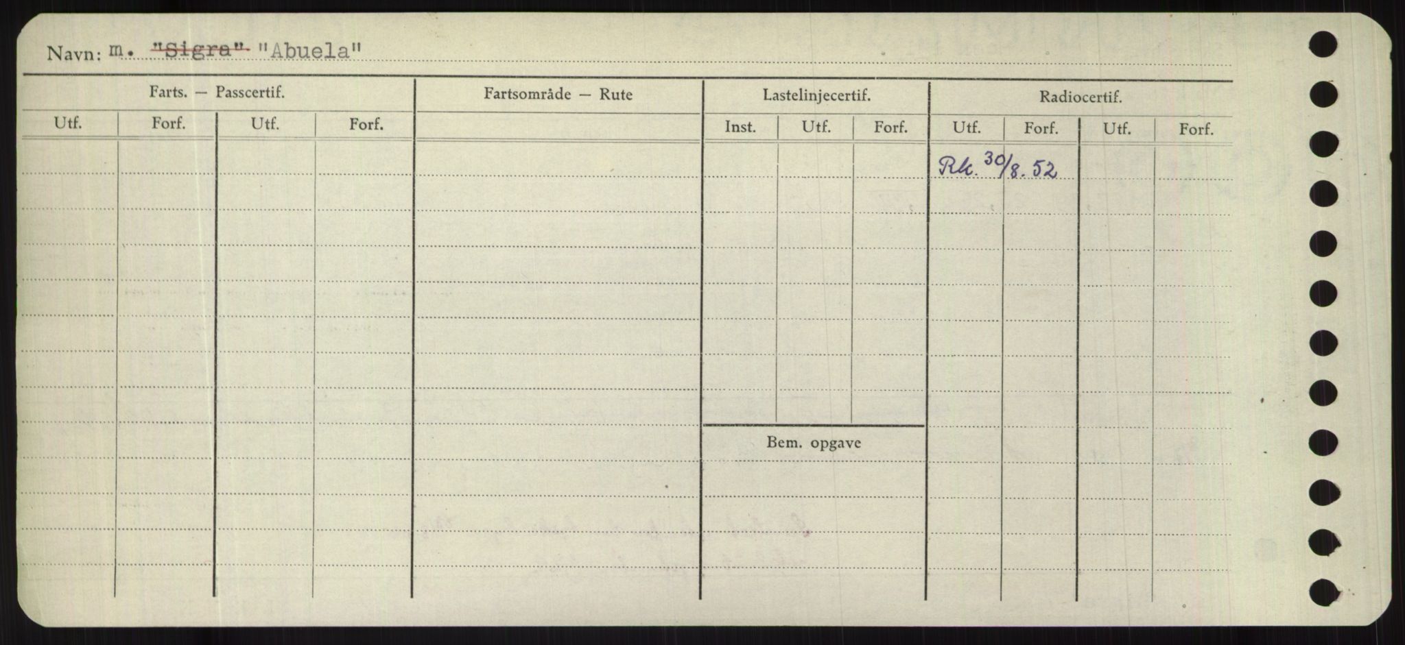 Sjøfartsdirektoratet med forløpere, Skipsmålingen, RA/S-1627/H/Hd/L0001: Fartøy, A-Anv, p. 20