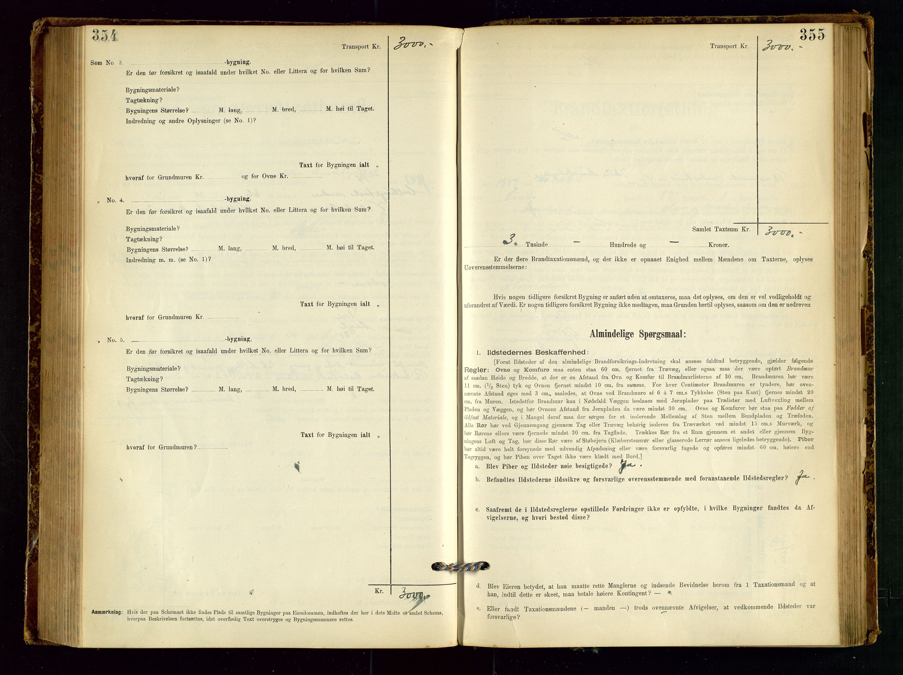 Vikedal lensmannskontor, AV/SAST-A-100179/Gob/L0004: Branntakstprotokoll, 1894-1952, p. 354-355