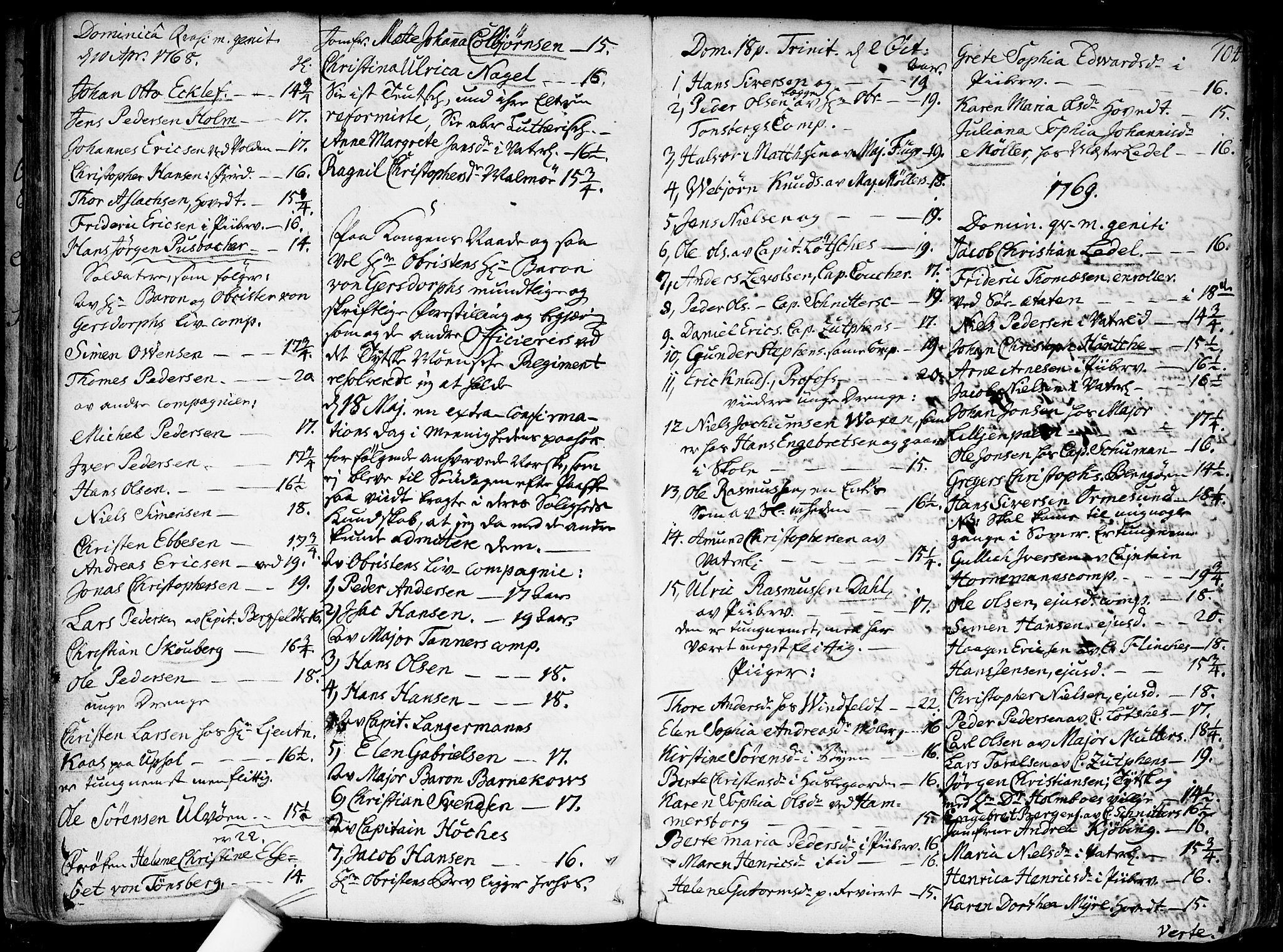 Garnisonsmenigheten Kirkebøker, SAO/A-10846/F/Fa/L0002: Parish register (official) no. 2, 1757-1776, p. 104