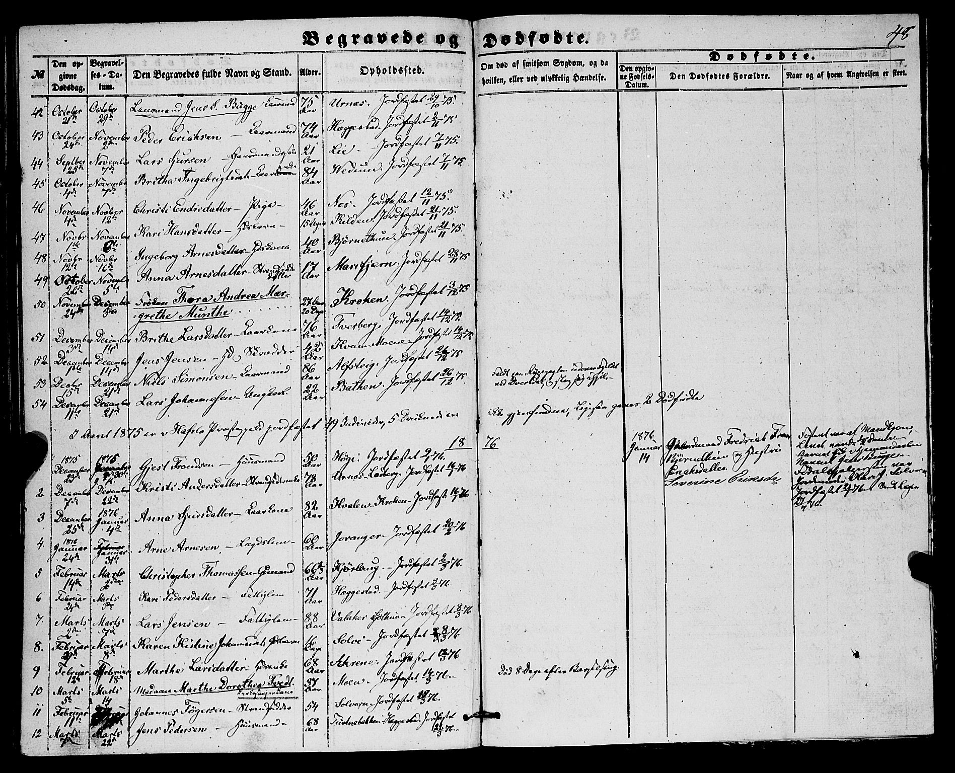 Hafslo sokneprestembete, AV/SAB-A-80301/H/Haa/Haaa/L0010: Parish register (official) no. A 10, 1853-1876, p. 48