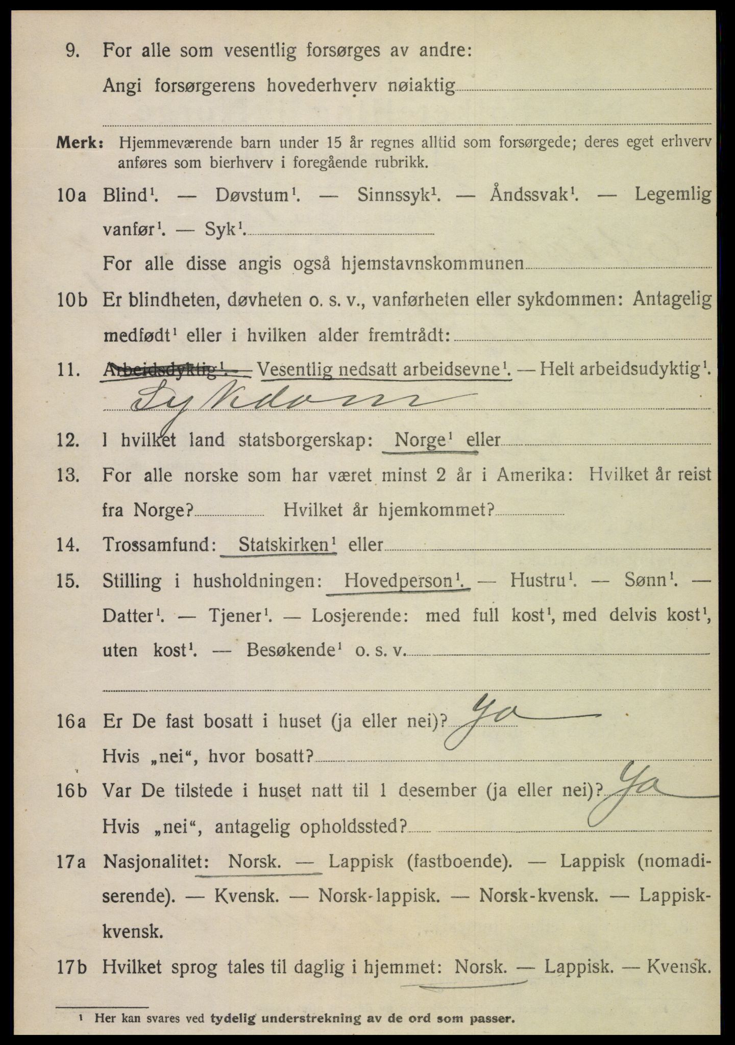SAT, 1920 census for Otterøy, 1920, p. 1142