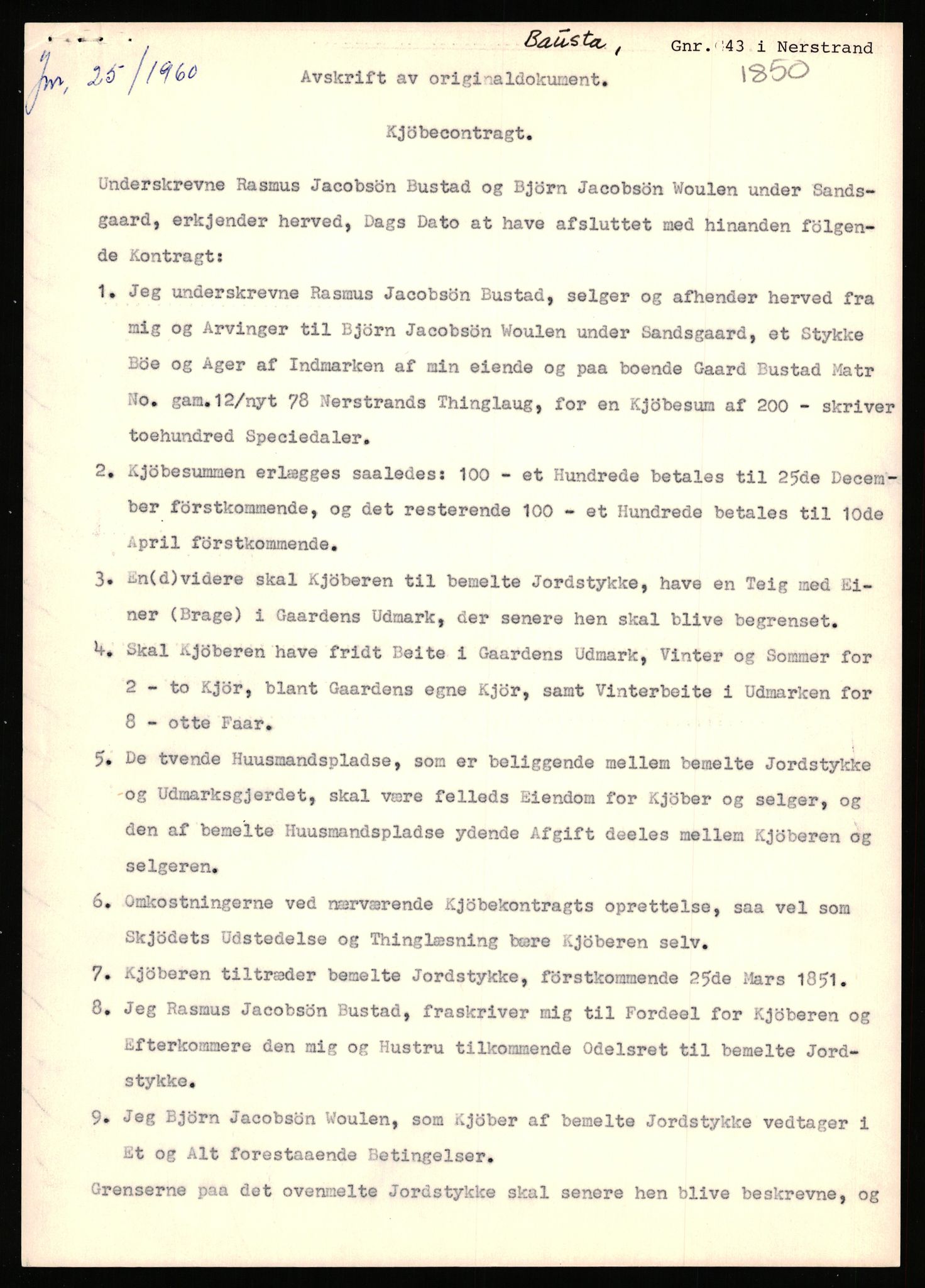 Statsarkivet i Stavanger, AV/SAST-A-101971/03/Y/Yj/L0006: Avskrifter sortert etter gårdsnavn: Bakke - Baustad, 1750-1930, p. 617