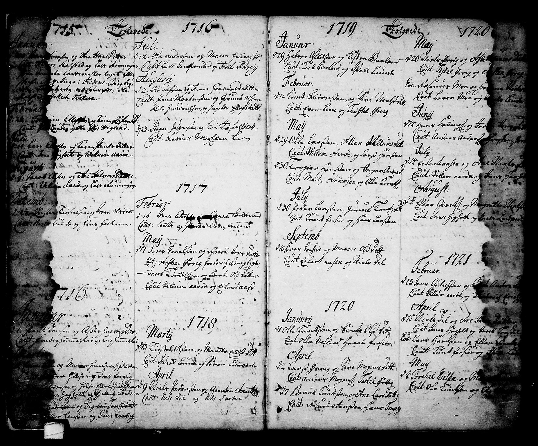 Sannidal kirkebøker, SAKO/A-296/F/Fa/L0001: Parish register (official) no. 1, 1702-1766, p. 4-5