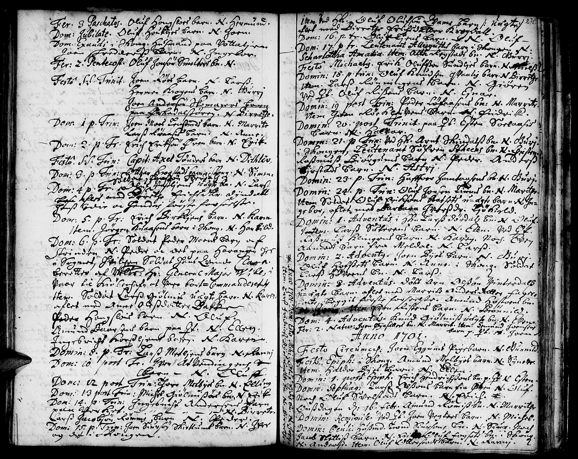 Ministerialprotokoller, klokkerbøker og fødselsregistre - Sør-Trøndelag, SAT/A-1456/668/L0801: Parish register (official) no. 668A01, 1695-1716, p. 274-275