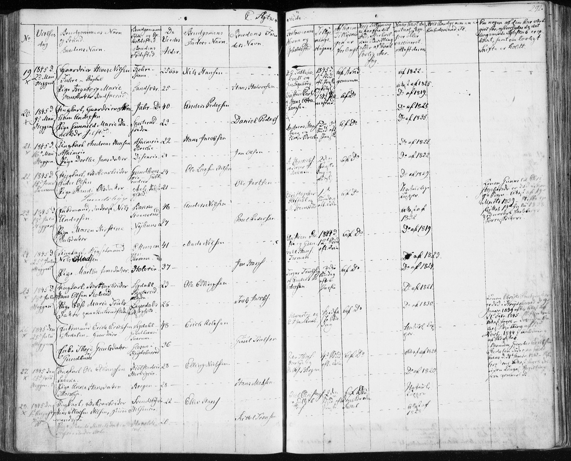 Modum kirkebøker, AV/SAKO-A-234/F/Fa/L0007: Parish register (official) no. 7, 1841-1850, p. 292