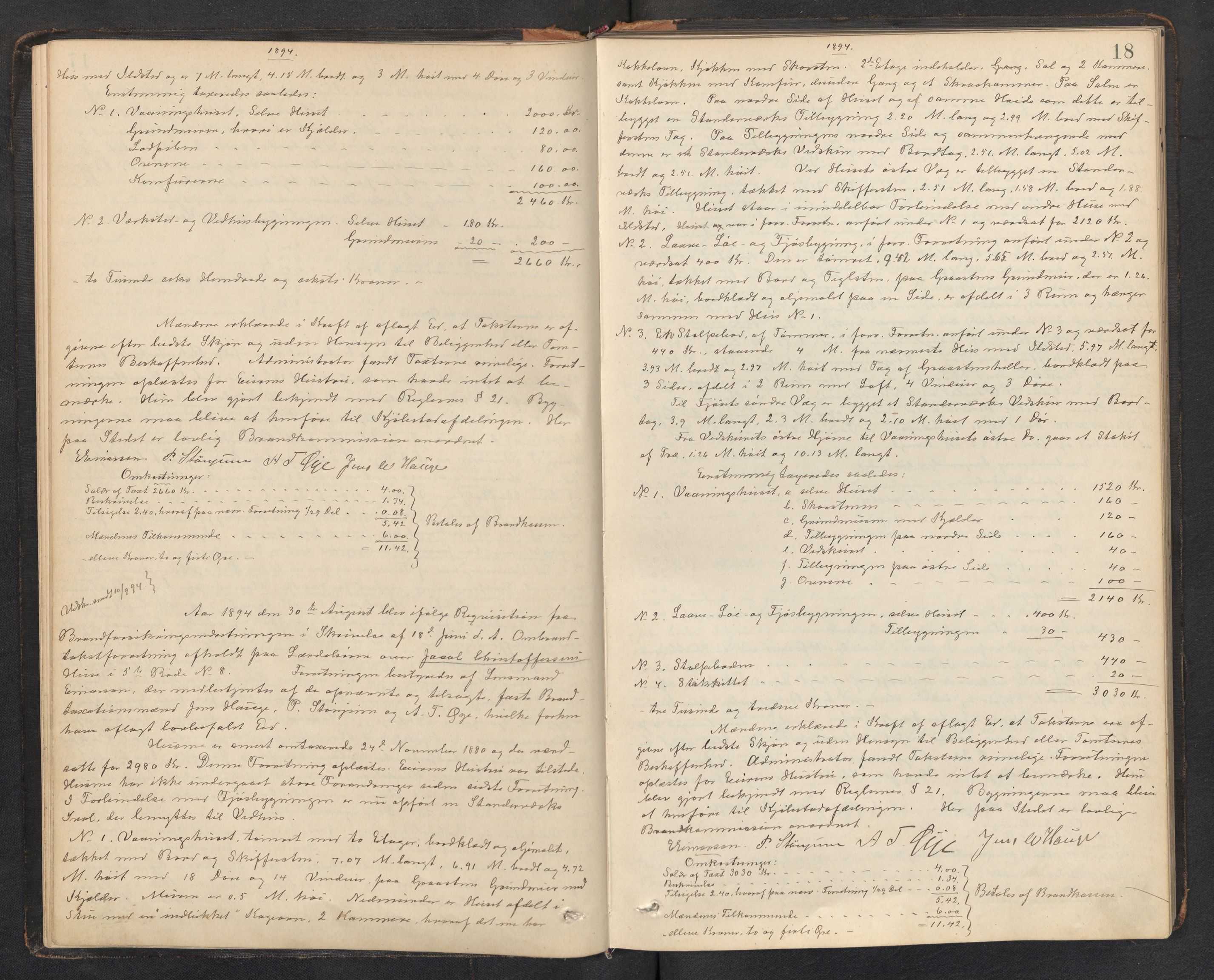 Lensmannen i Lærdal, AV/SAB-A-29401/0012/L0002: Branntakstprotokoll, 1890-1910, p. 17b-18a
