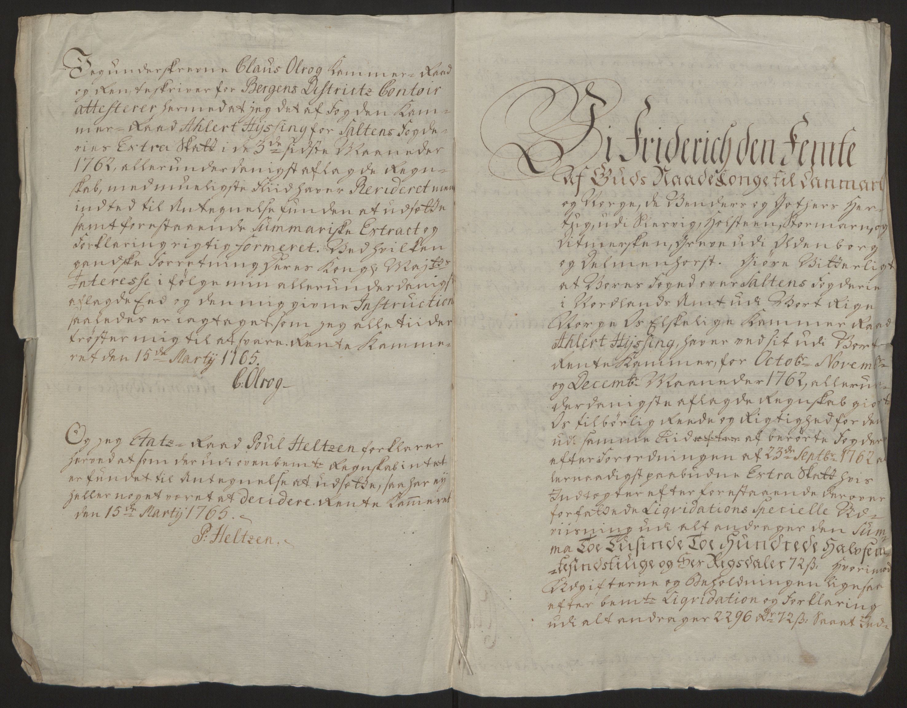 Rentekammeret inntil 1814, Reviderte regnskaper, Fogderegnskap, RA/EA-4092/R66/L4670: Ekstraskatten Salten, 1762-1764, p. 8