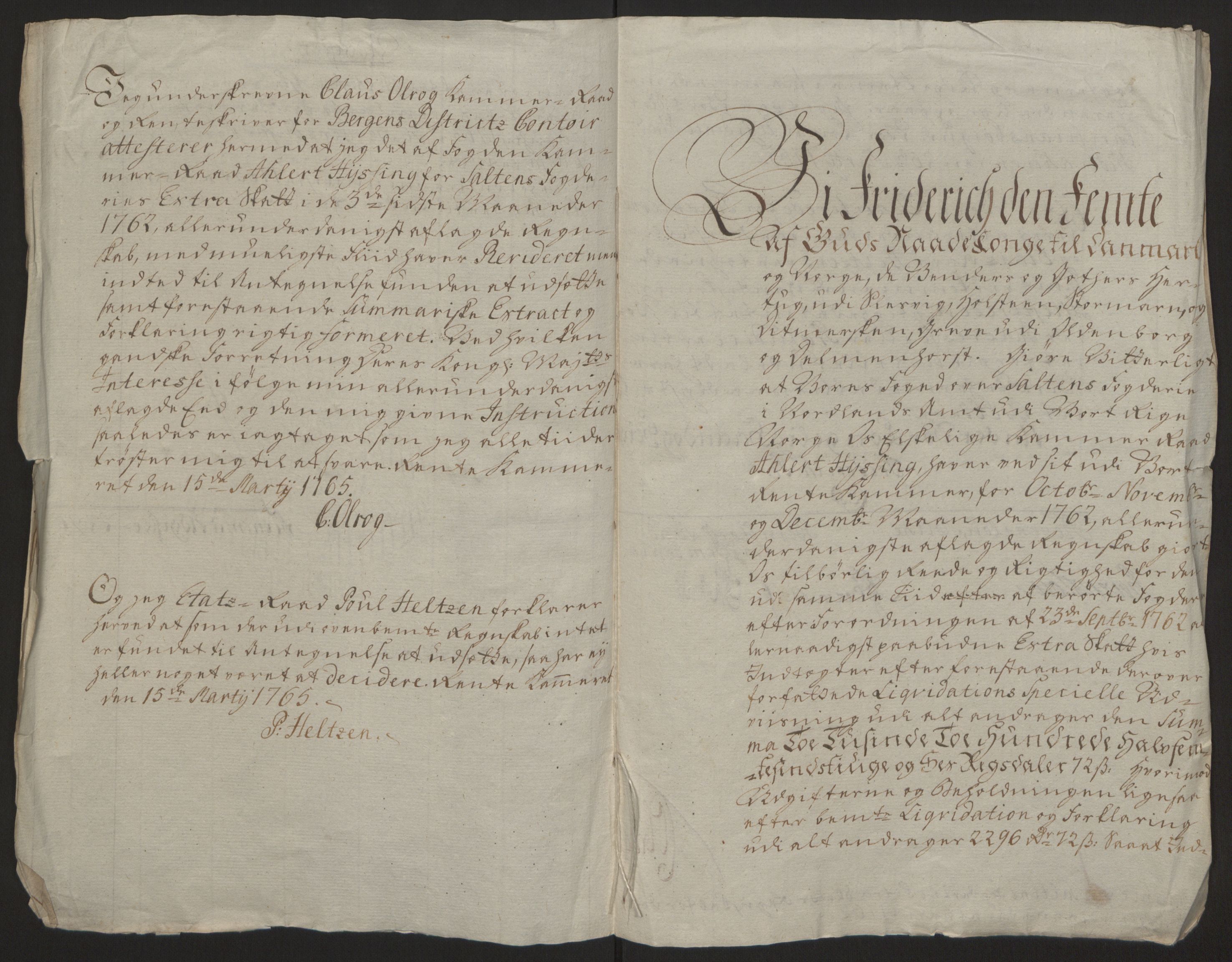 Rentekammeret inntil 1814, Reviderte regnskaper, Fogderegnskap, AV/RA-EA-4092/R66/L4670: Ekstraskatten Salten, 1762-1764, p. 8