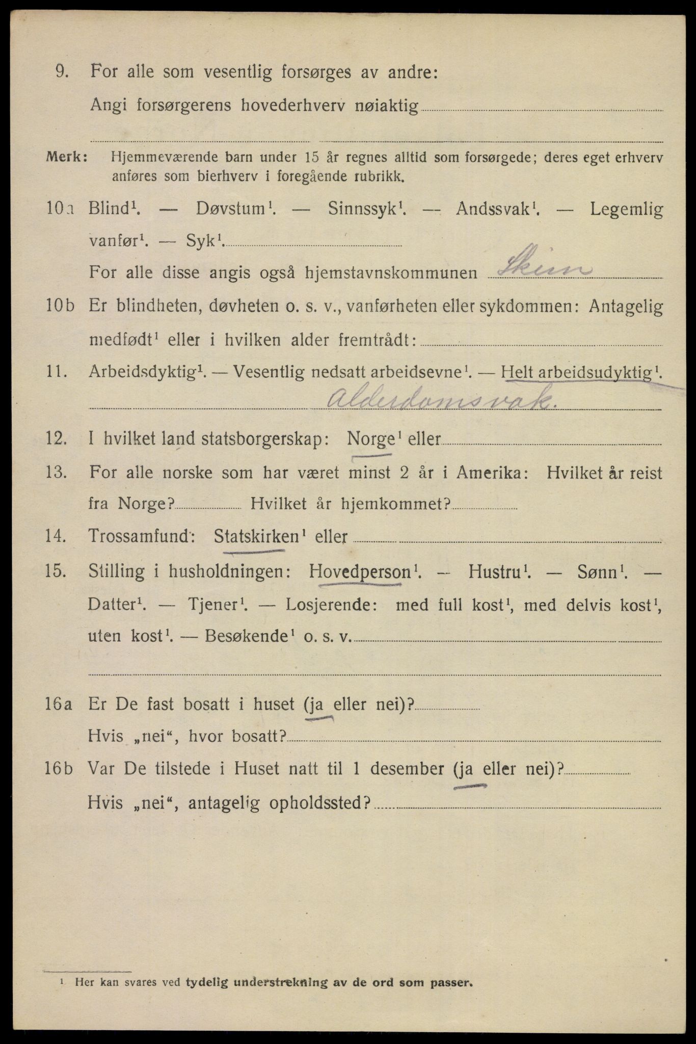 SAKO, 1920 census for Skien, 1920, p. 30791