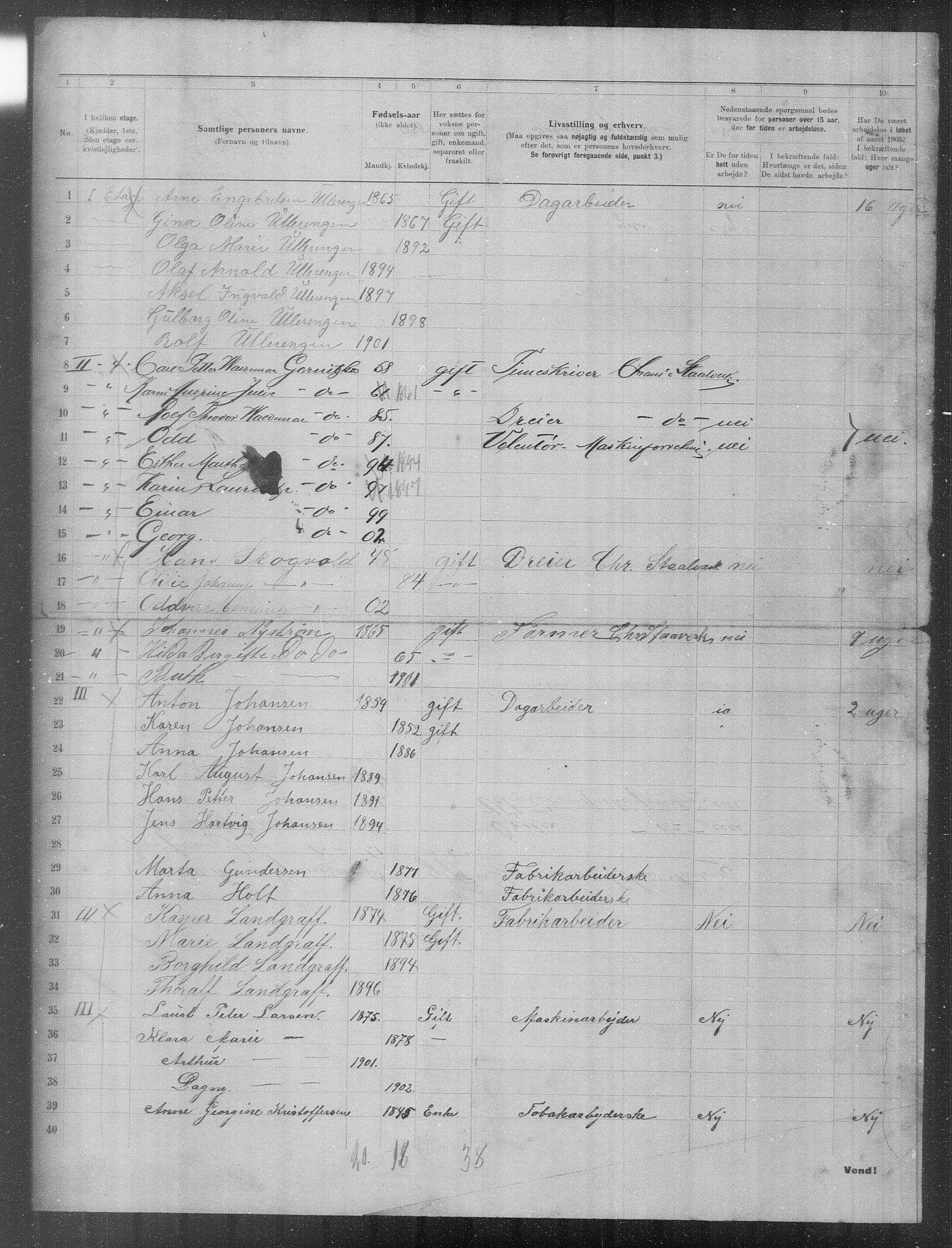 OBA, Municipal Census 1903 for Kristiania, 1903, p. 23553