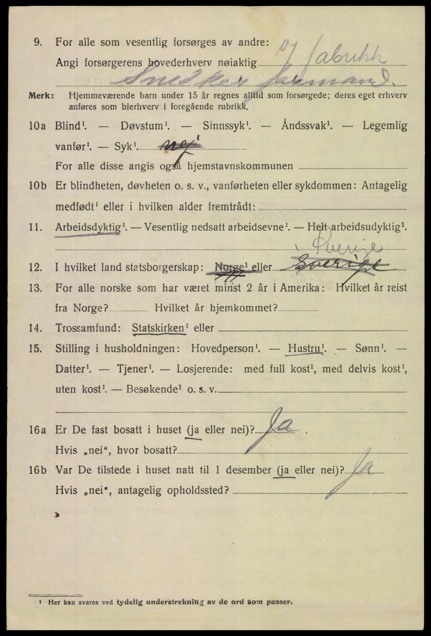 SAK, 1920 census for Arendal, 1920, p. 29787