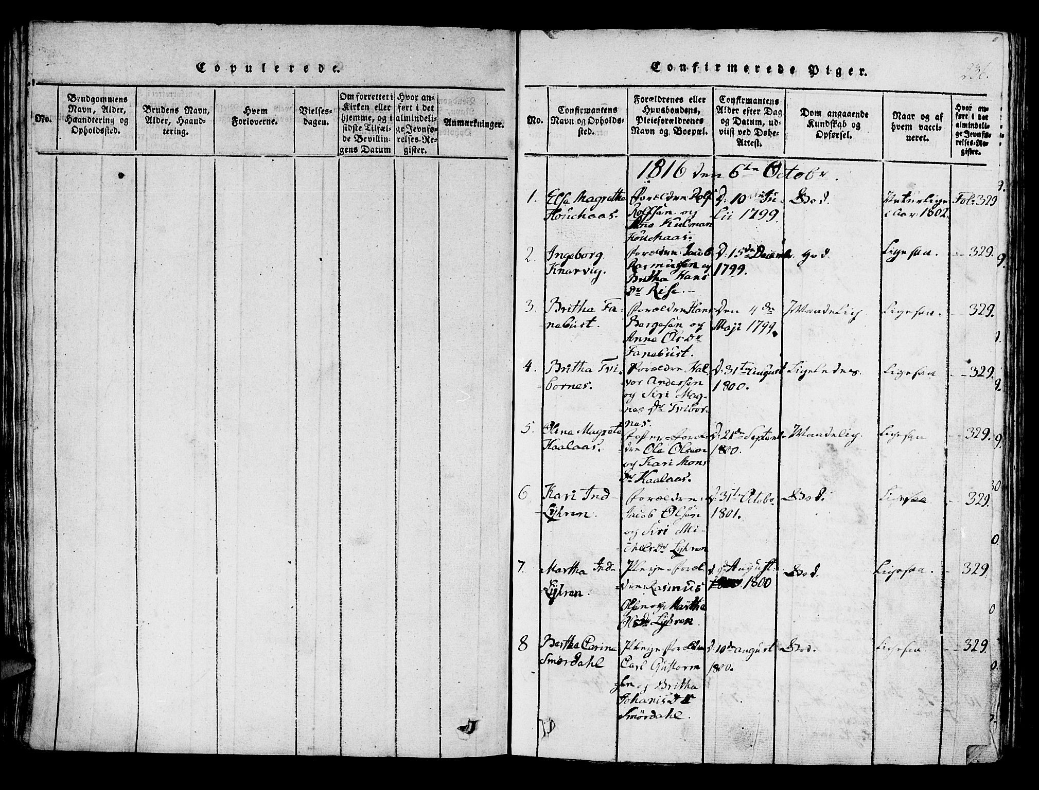 Lindås Sokneprestembete, SAB/A-76701/H/Haa: Parish register (official) no. A 7, 1816-1823, p. 236