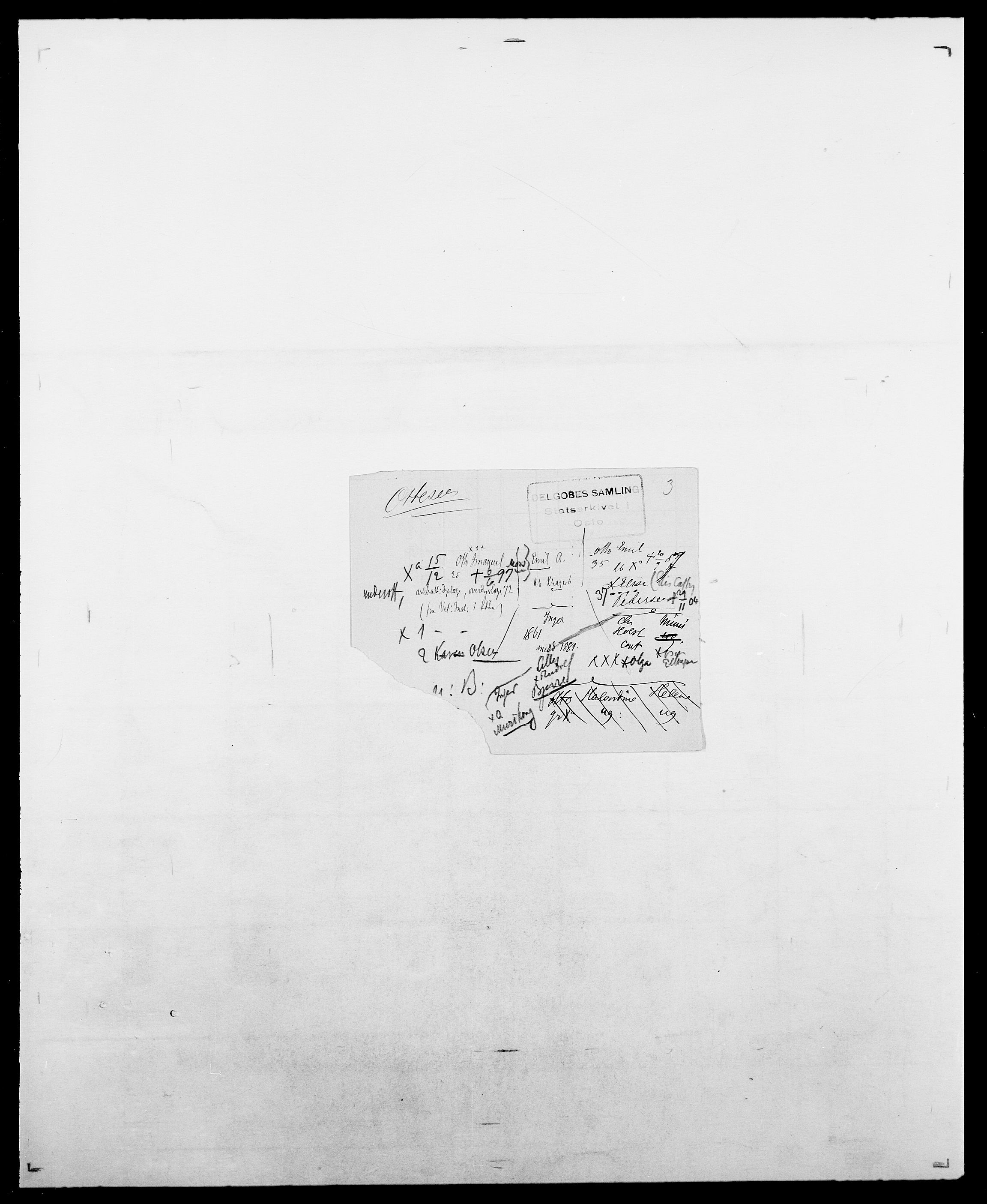 Delgobe, Charles Antoine - samling, AV/SAO-PAO-0038/D/Da/L0029: Obel - Oxholm, p. 477