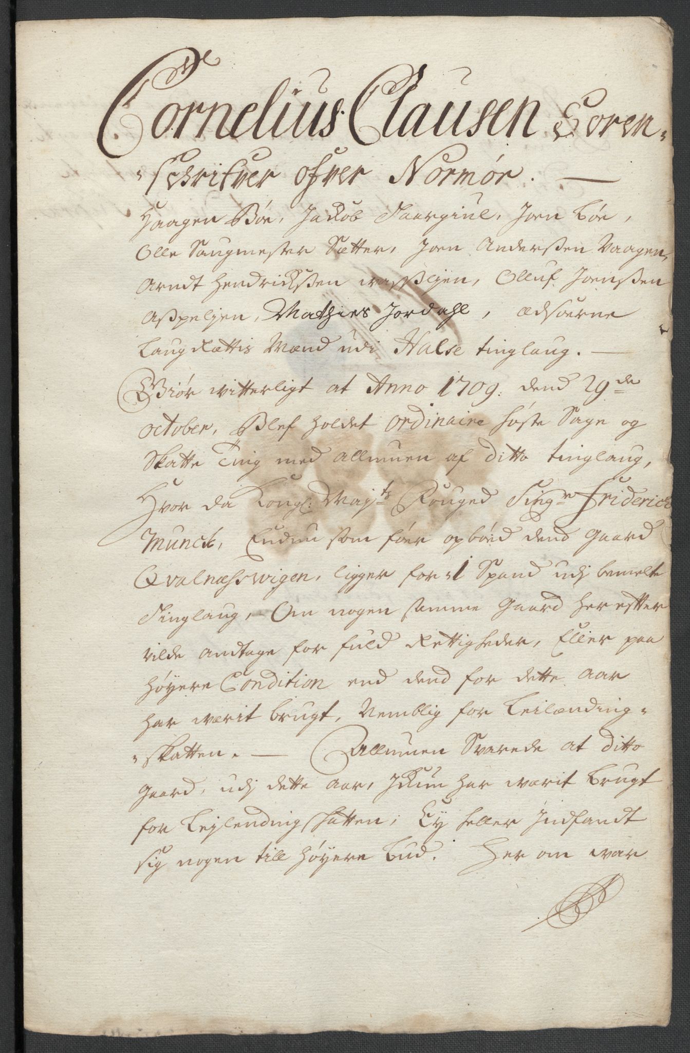 Rentekammeret inntil 1814, Reviderte regnskaper, Fogderegnskap, RA/EA-4092/R56/L3744: Fogderegnskap Nordmøre, 1709-1710, p. 146