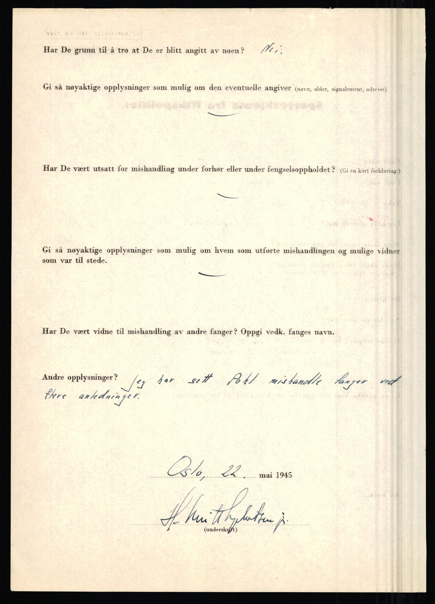 Rikspolitisjefen, AV/RA-S-1560/L/L0007: Heen, Erik C. - Iversen, Trygve, 1940-1945, p. 1118