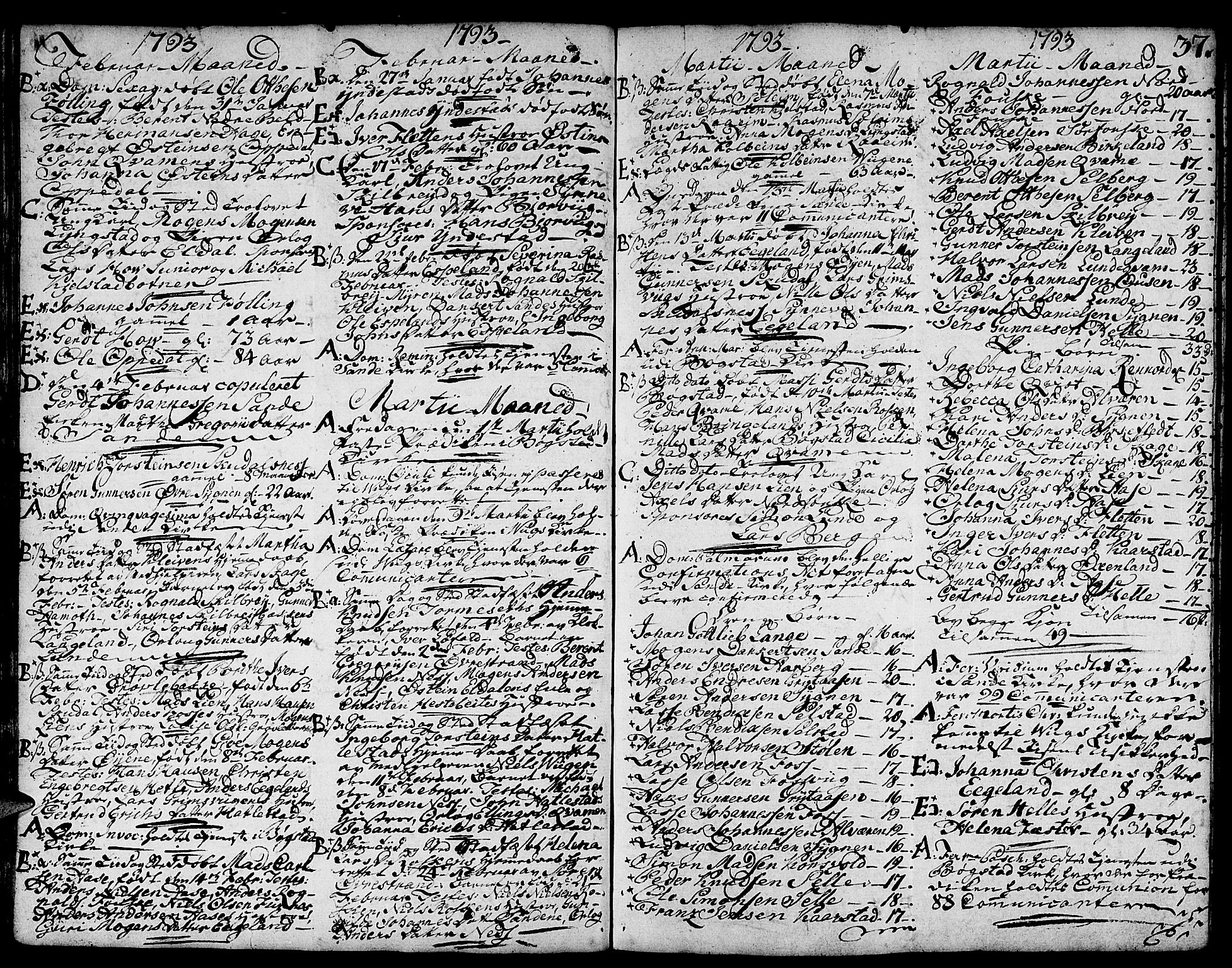 Gaular sokneprestembete, SAB/A-80001/H/Haa: Parish register (official) no. A 2, 1785-1821, p. 37
