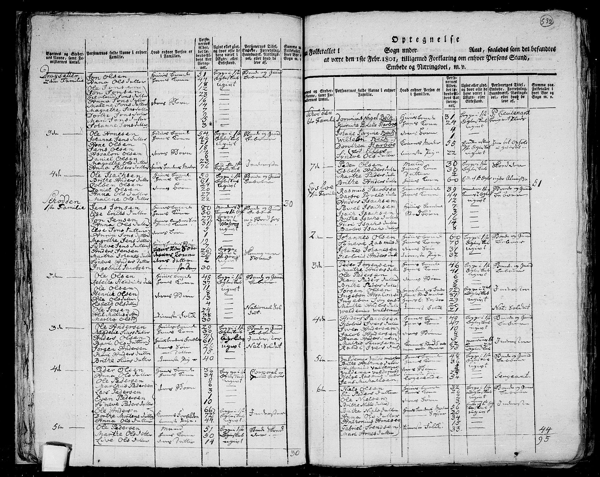 RA, 1801 census for 1447P Innvik, 1801, p. 531b-532a