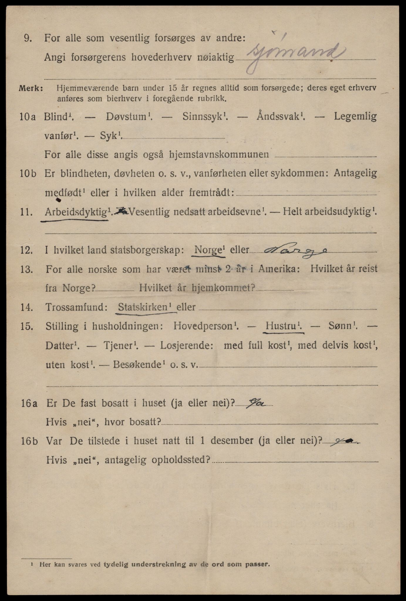 SAST, 1920 census for Haugesund, 1920, p. 12126