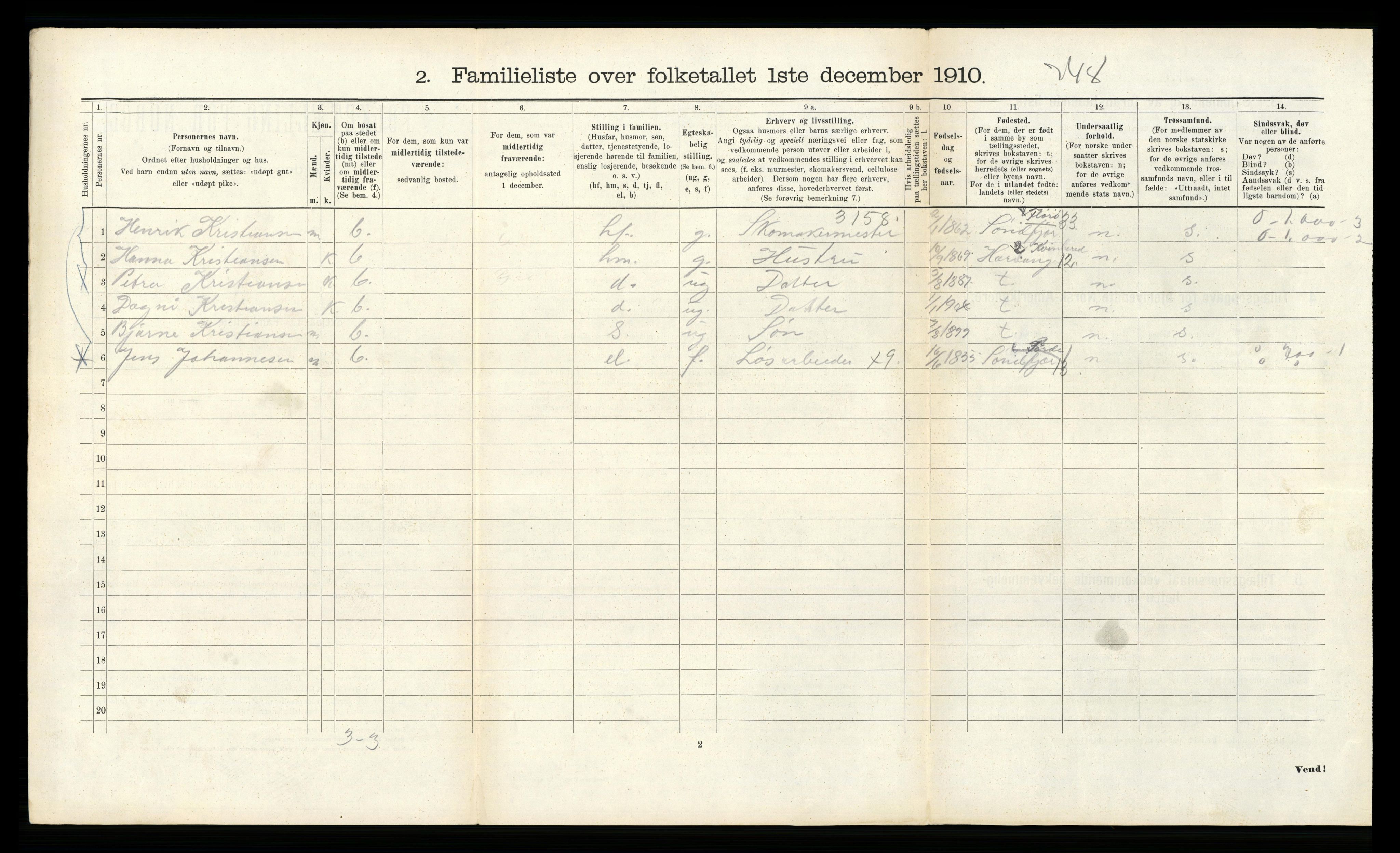 RA, 1910 census for Bergen, 1910, p. 30096