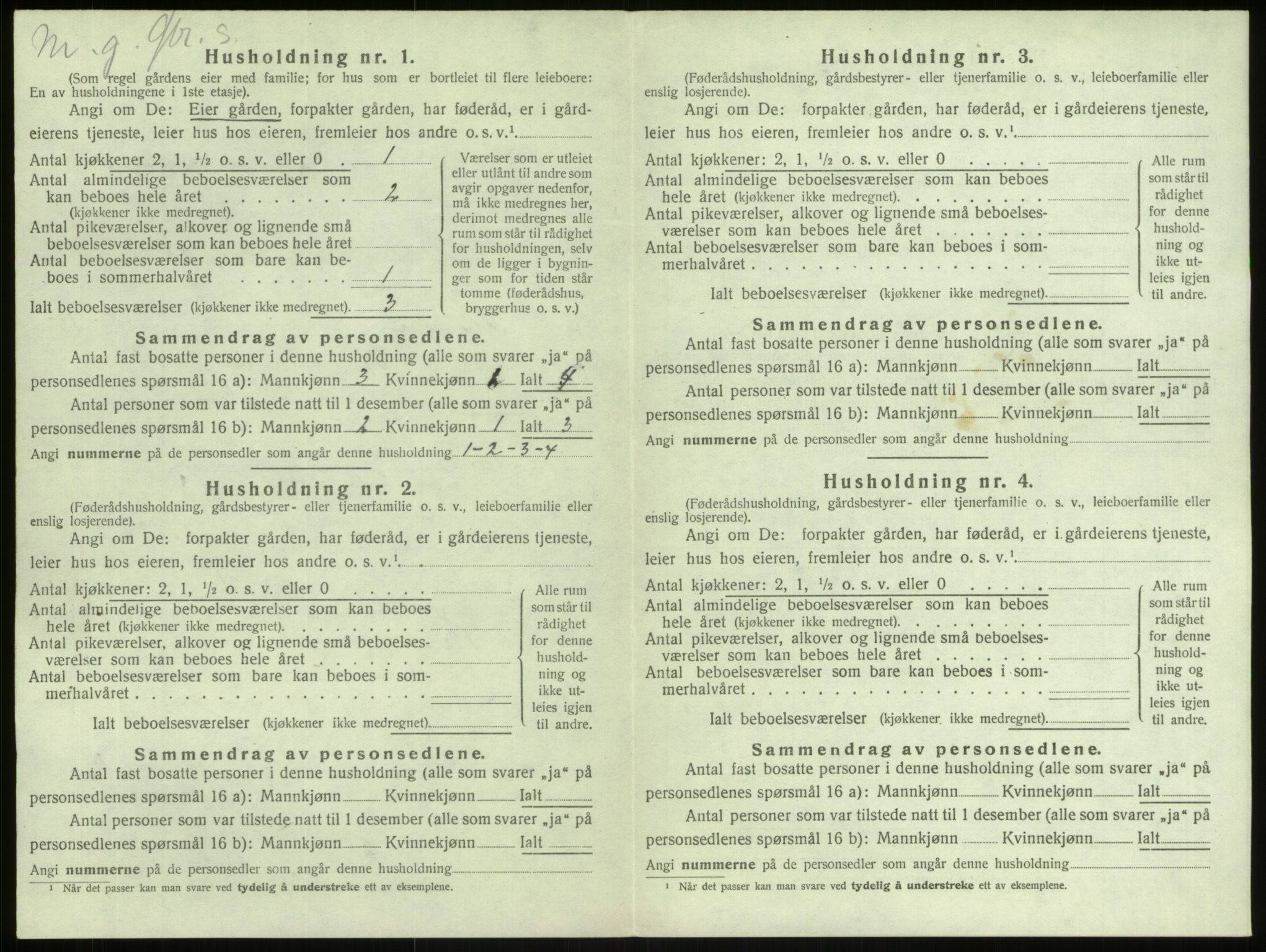 SAB, 1920 census for Manger, 1920, p. 1169