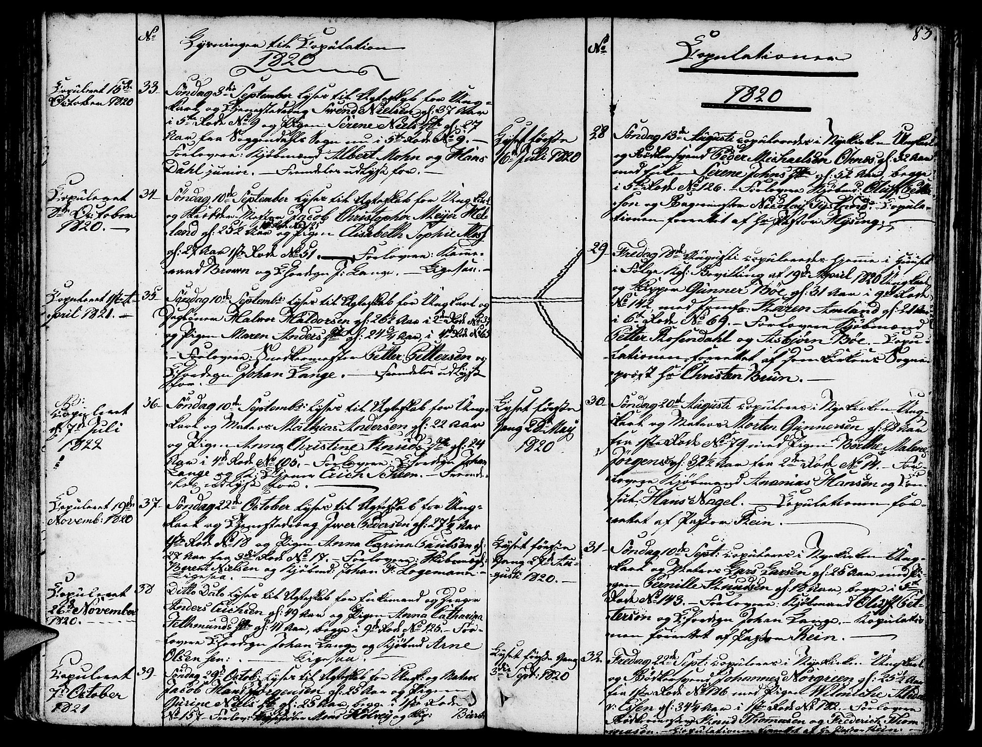 Nykirken Sokneprestembete, SAB/A-77101/H/Hab: Parish register (copy) no. A 2, 1782-1847, p. 83
