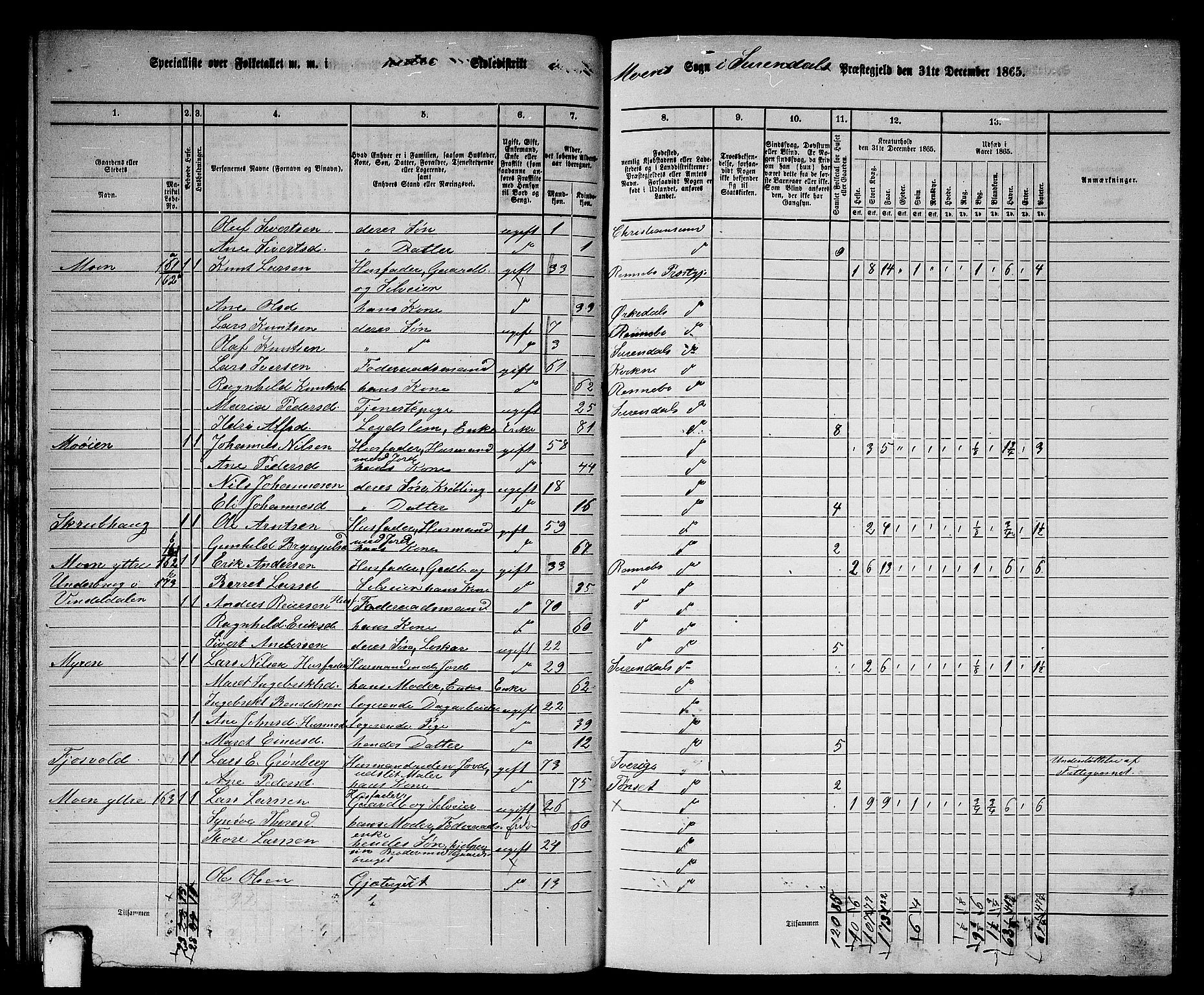 RA, 1865 census for Surnadal, 1865, p. 37