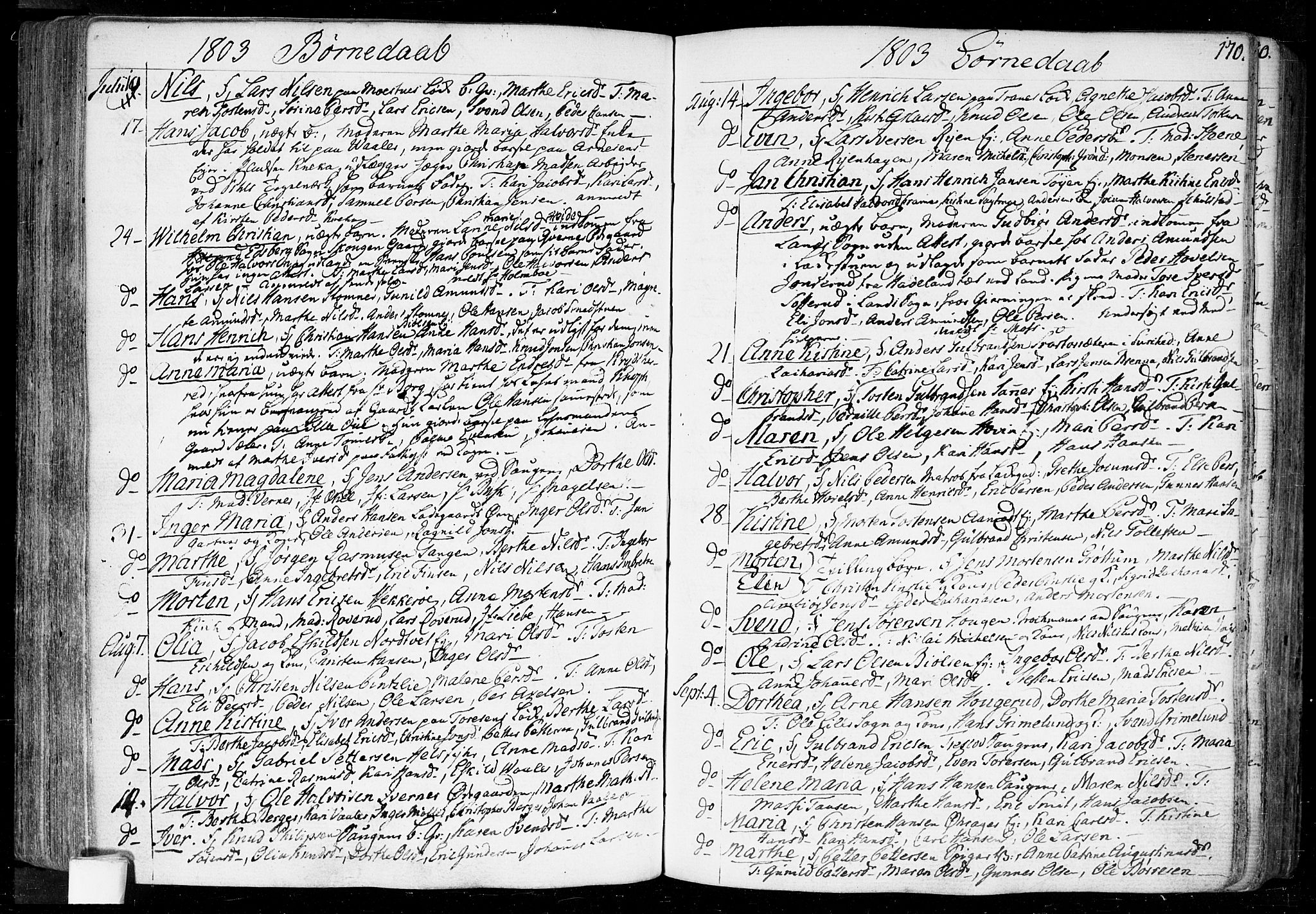 Aker prestekontor kirkebøker, SAO/A-10861/F/L0010: Parish register (official) no. 10, 1786-1809, p. 170