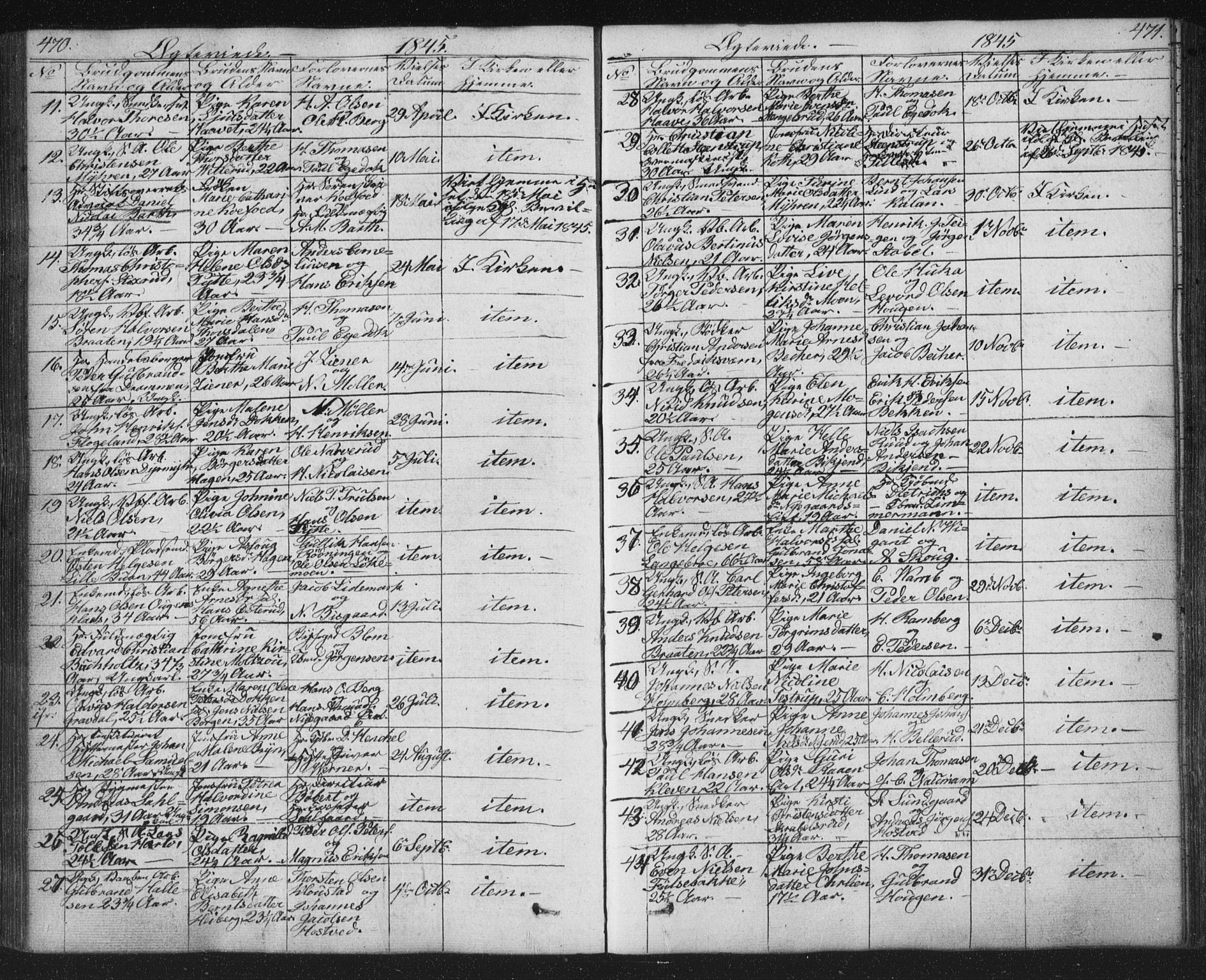 Kongsberg kirkebøker, AV/SAKO-A-22/G/Ga/L0002: Parish register (copy) no. 2, 1839-1858, p. 470-471