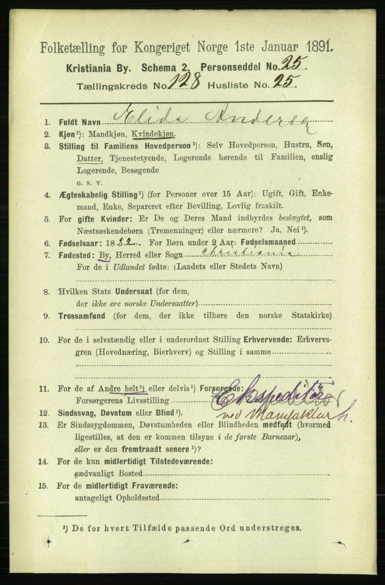 RA, 1891 census for 0301 Kristiania, 1891, p. 69075