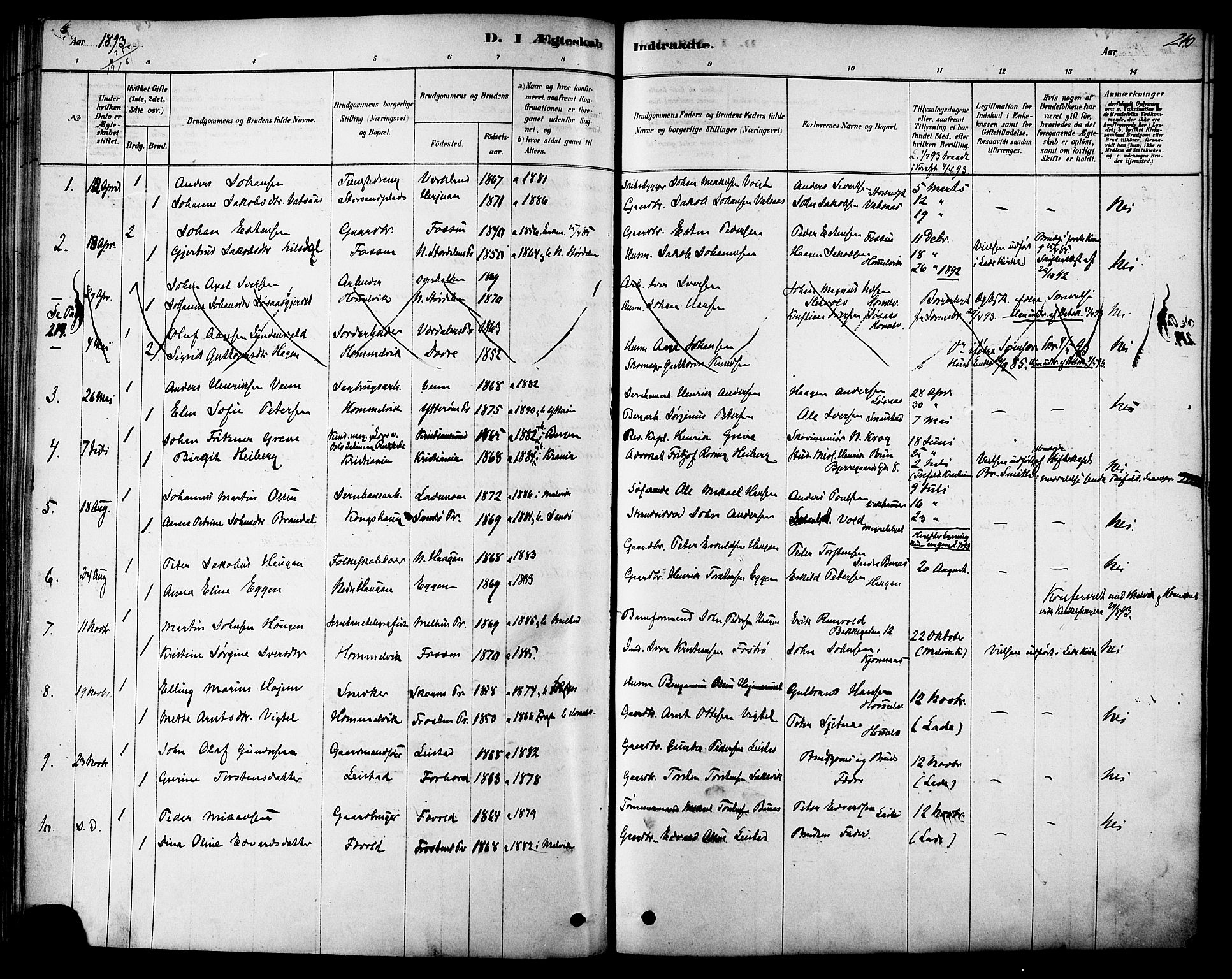 Ministerialprotokoller, klokkerbøker og fødselsregistre - Sør-Trøndelag, SAT/A-1456/616/L0410: Parish register (official) no. 616A07, 1878-1893, p. 210