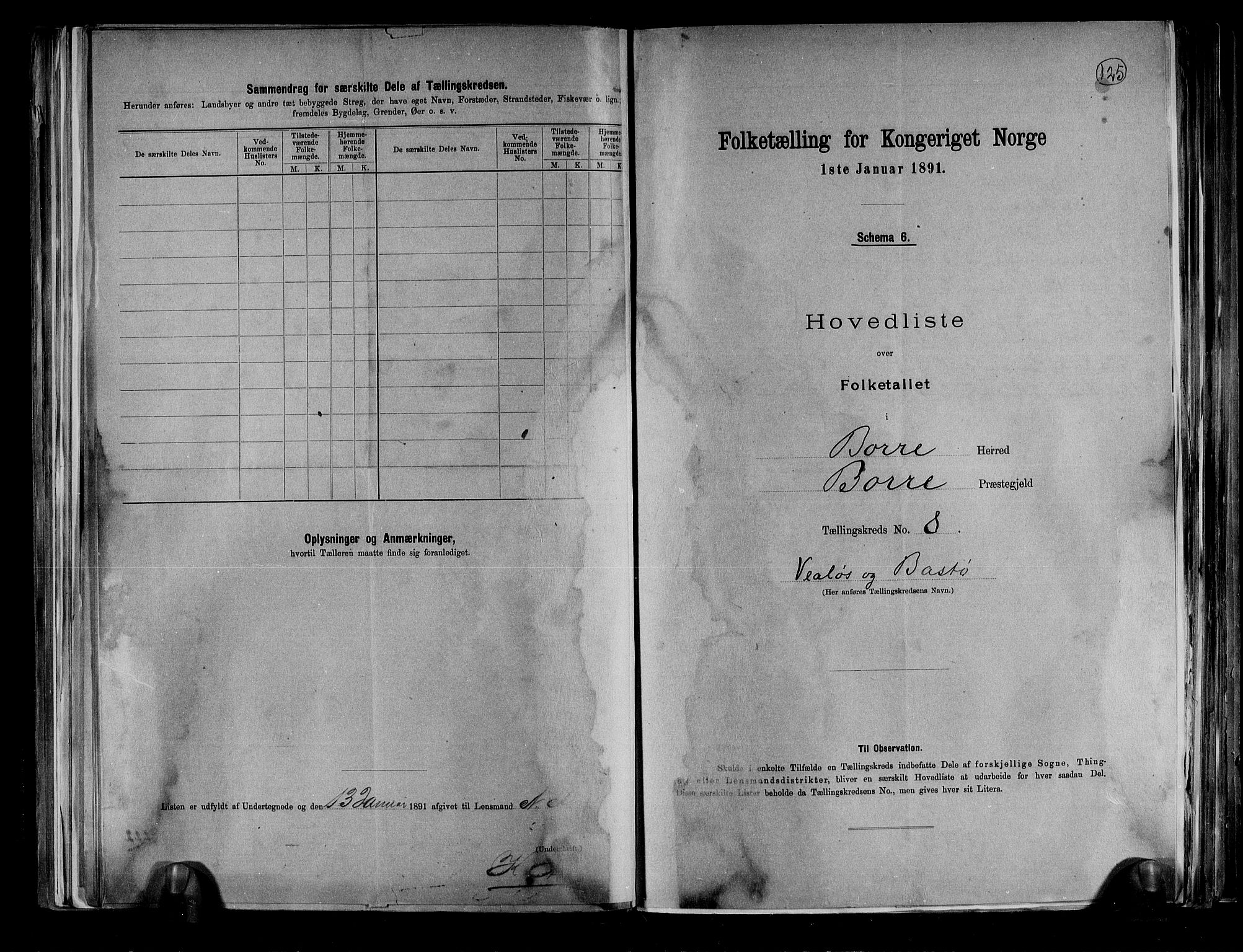 RA, 1891 census for 0717 Borre, 1891, p. 21