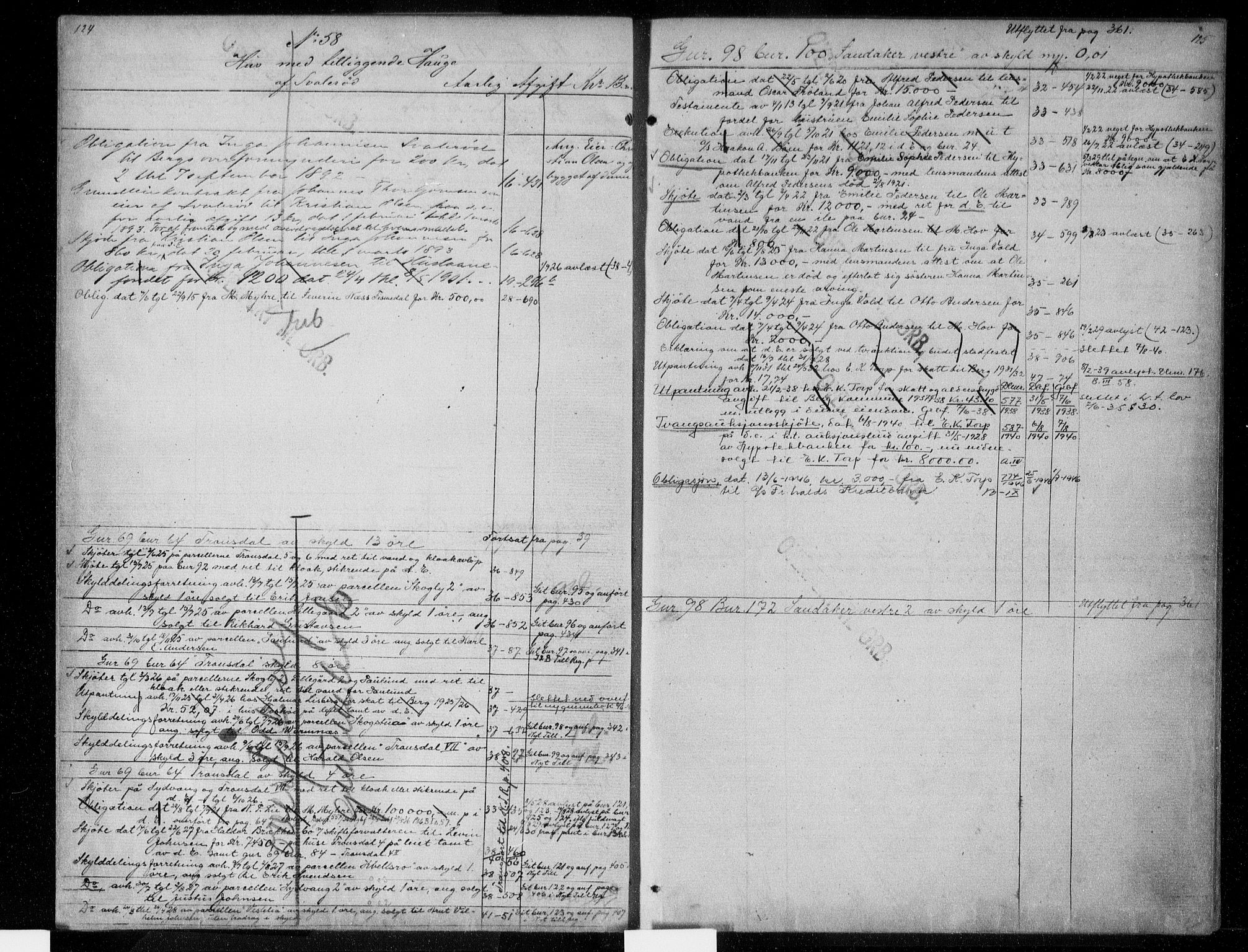 Idd og Marker sorenskriveri, SAO/A-10283/G/Ga/Gac/L0005a: Mortgage register no. II 5a, 1811-1953, p. 124-125
