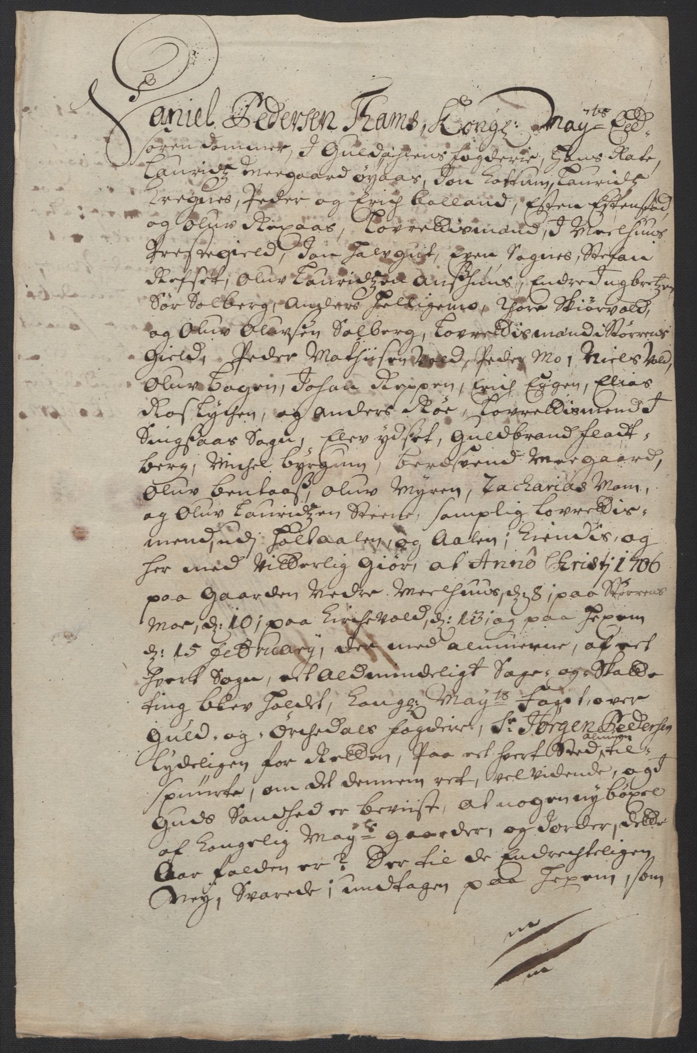 Rentekammeret inntil 1814, Reviderte regnskaper, Fogderegnskap, RA/EA-4092/R60/L3955: Fogderegnskap Orkdal og Gauldal, 1705, p. 375