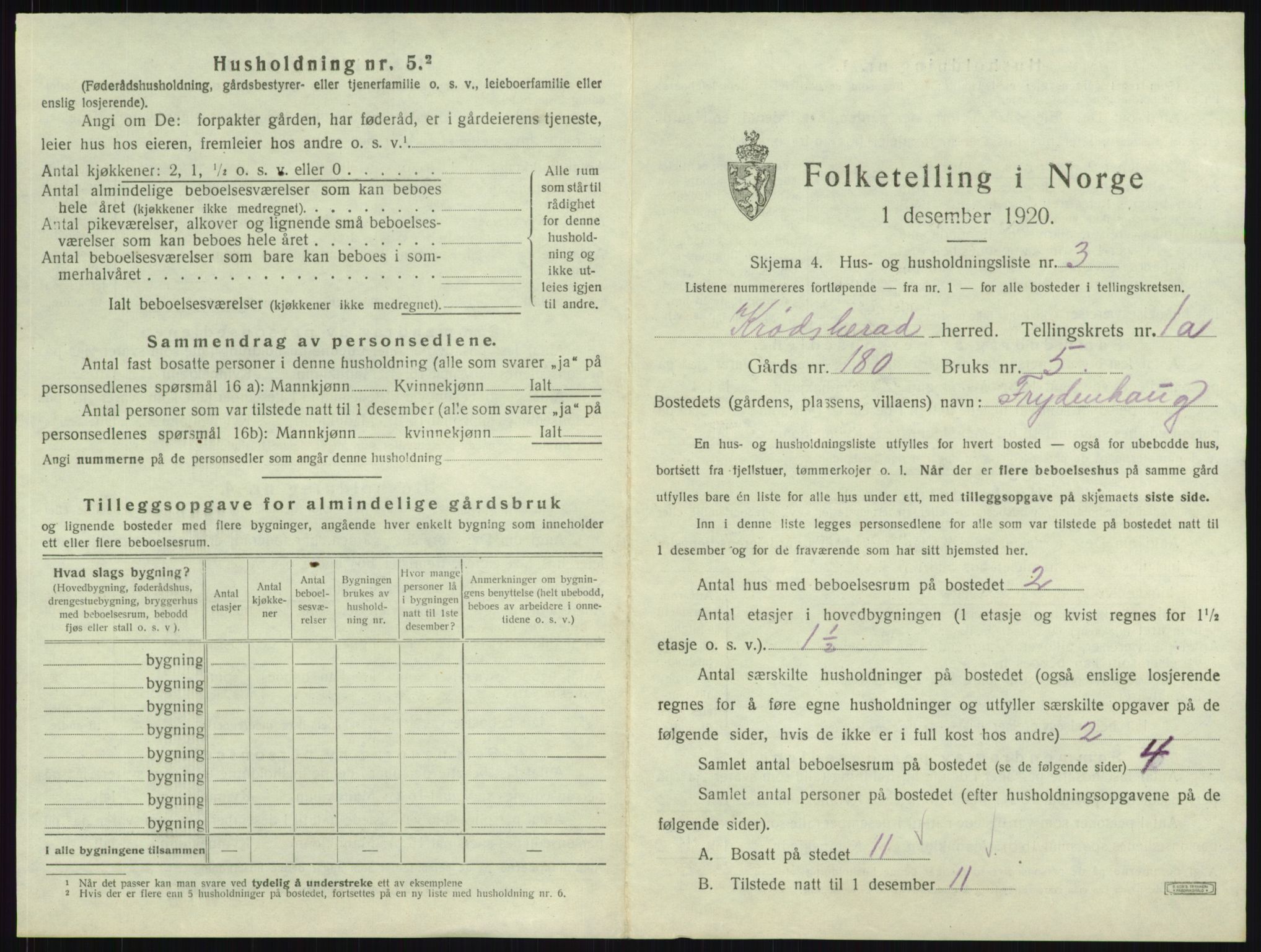 SAKO, 1920 census for Krødsherad, 1920, p. 34