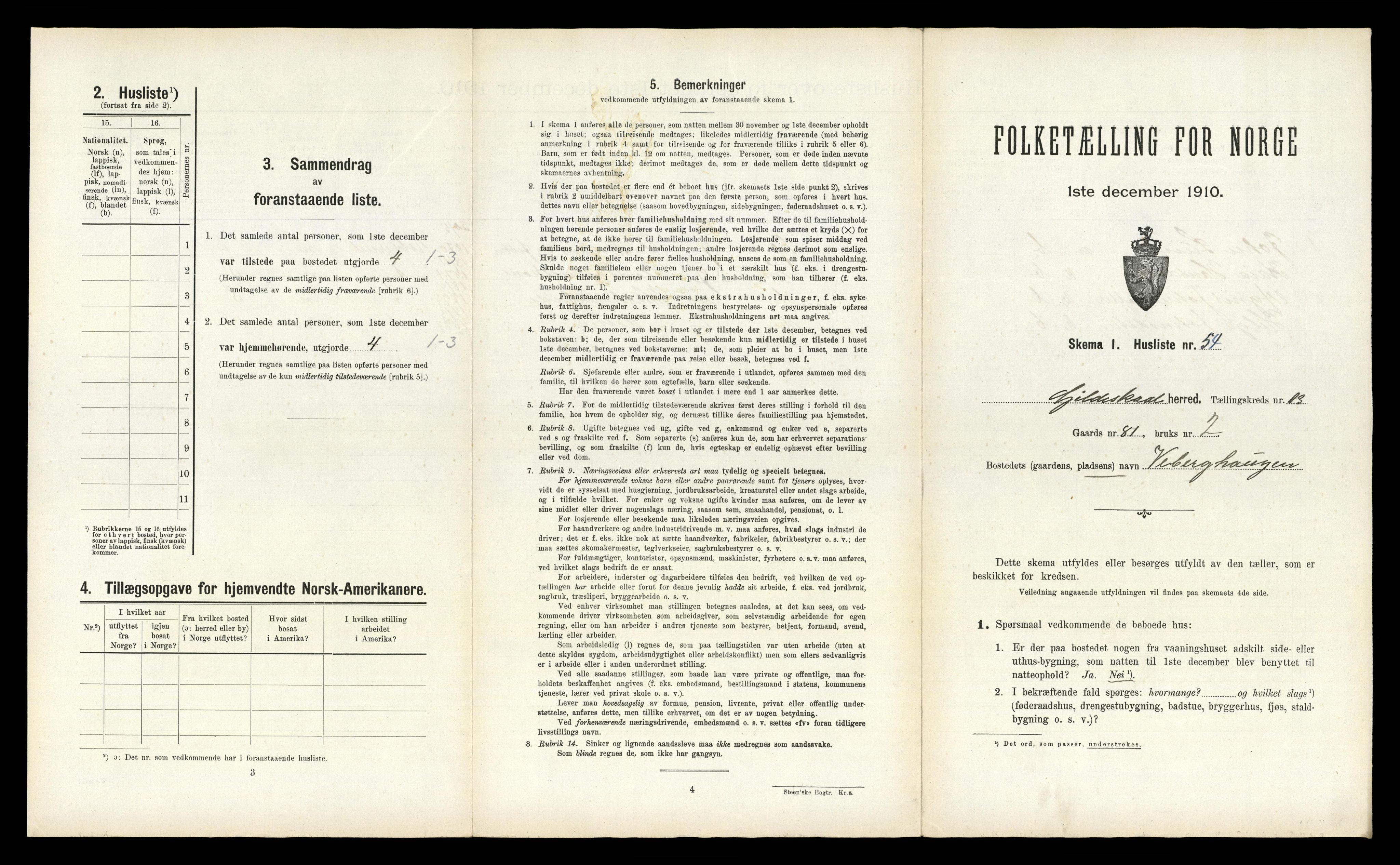 RA, 1910 census for Gildeskål, 1910, p. 1395