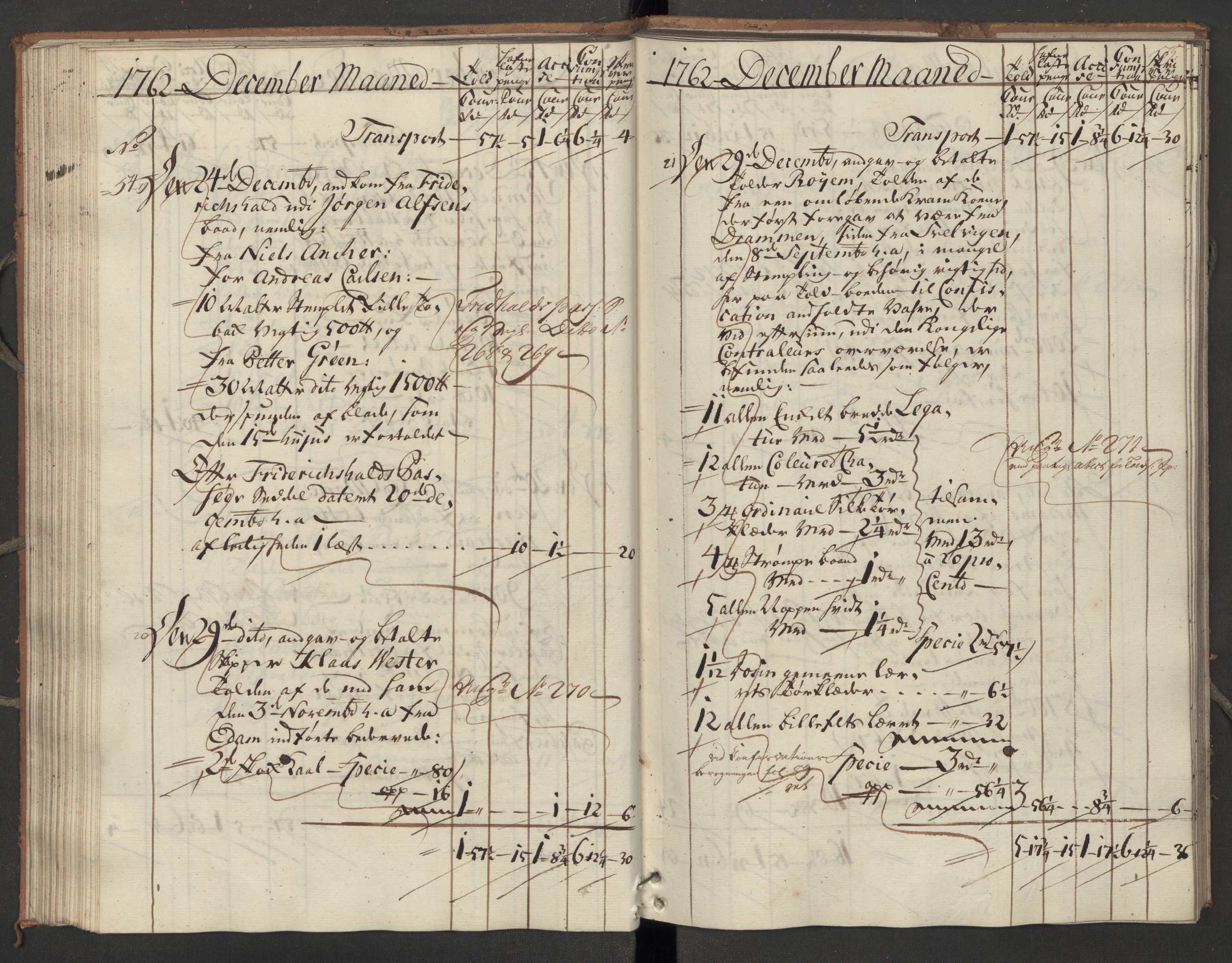 Generaltollkammeret, tollregnskaper, AV/RA-EA-5490/R07/L0022/0001: Tollregnskaper Sand / Inngående hovedtollbok, 1762, p. 74b-75a