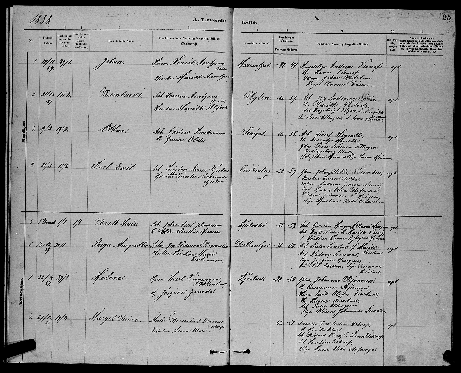Ministerialprotokoller, klokkerbøker og fødselsregistre - Sør-Trøndelag, SAT/A-1456/611/L0354: Parish register (copy) no. 611C02, 1881-1896, p. 25