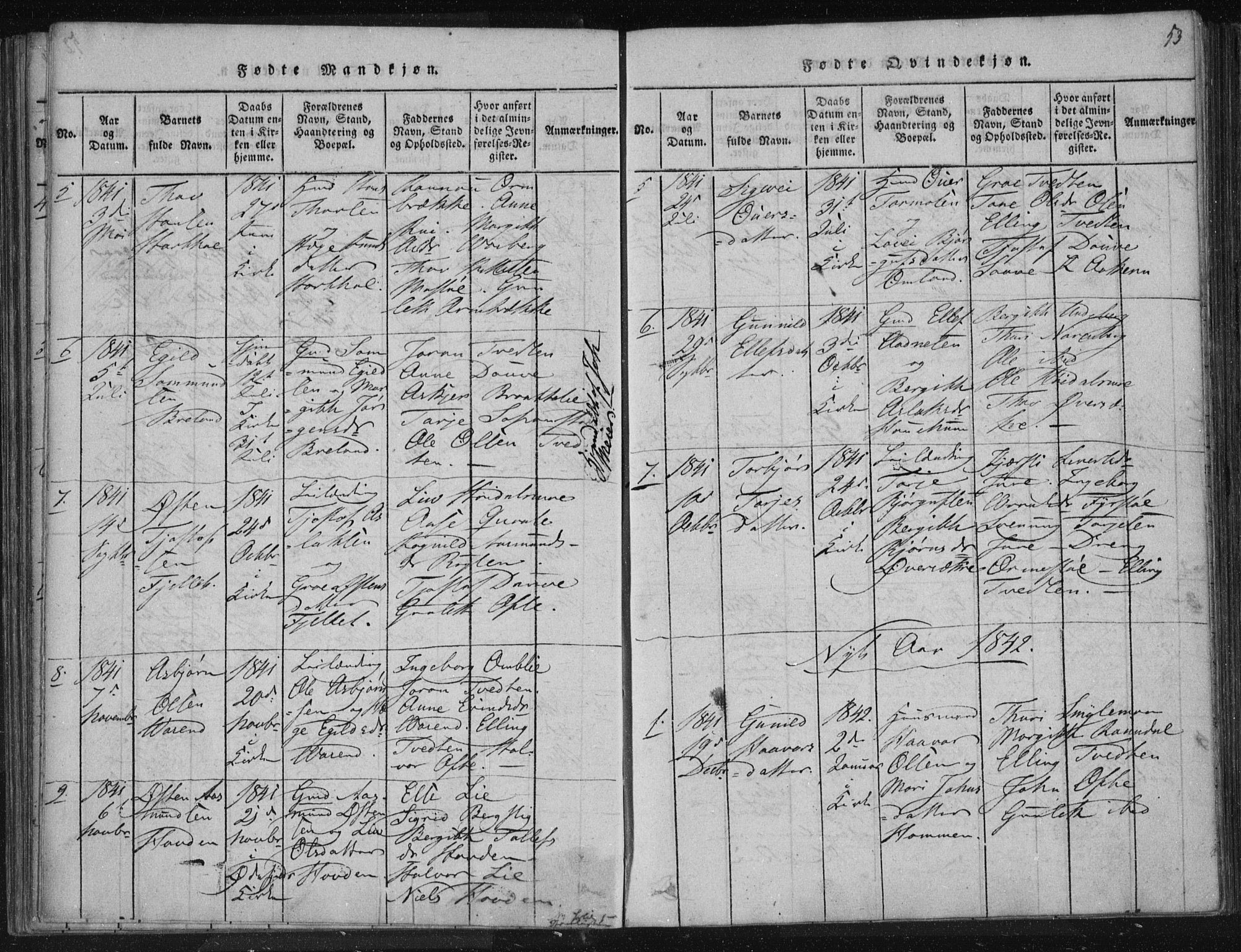 Lårdal kirkebøker, SAKO/A-284/F/Fc/L0001: Parish register (official) no. III 1, 1815-1860, p. 53