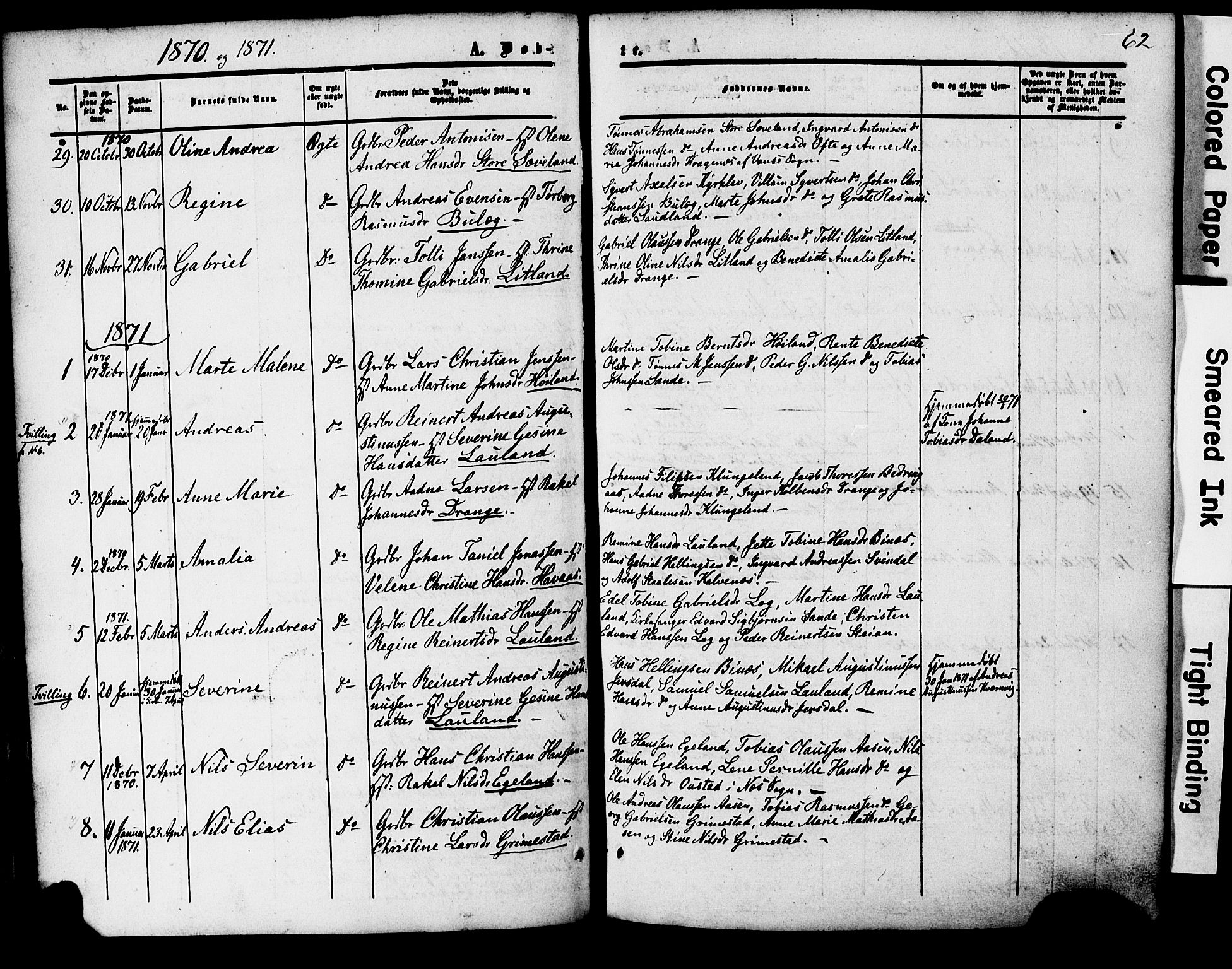 Herad sokneprestkontor, AV/SAK-1111-0018/F/Fa/Faa/L0005: Parish register (official) no. A 5, 1853-1886, p. 62