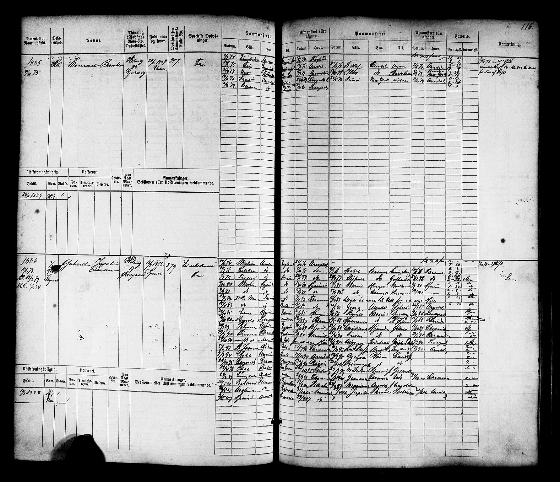 Farsund mønstringskrets, AV/SAK-2031-0017/F/Fb/L0017: Hovedrulle nr 1537-2300, Z-9, 1868-1904, p. 184