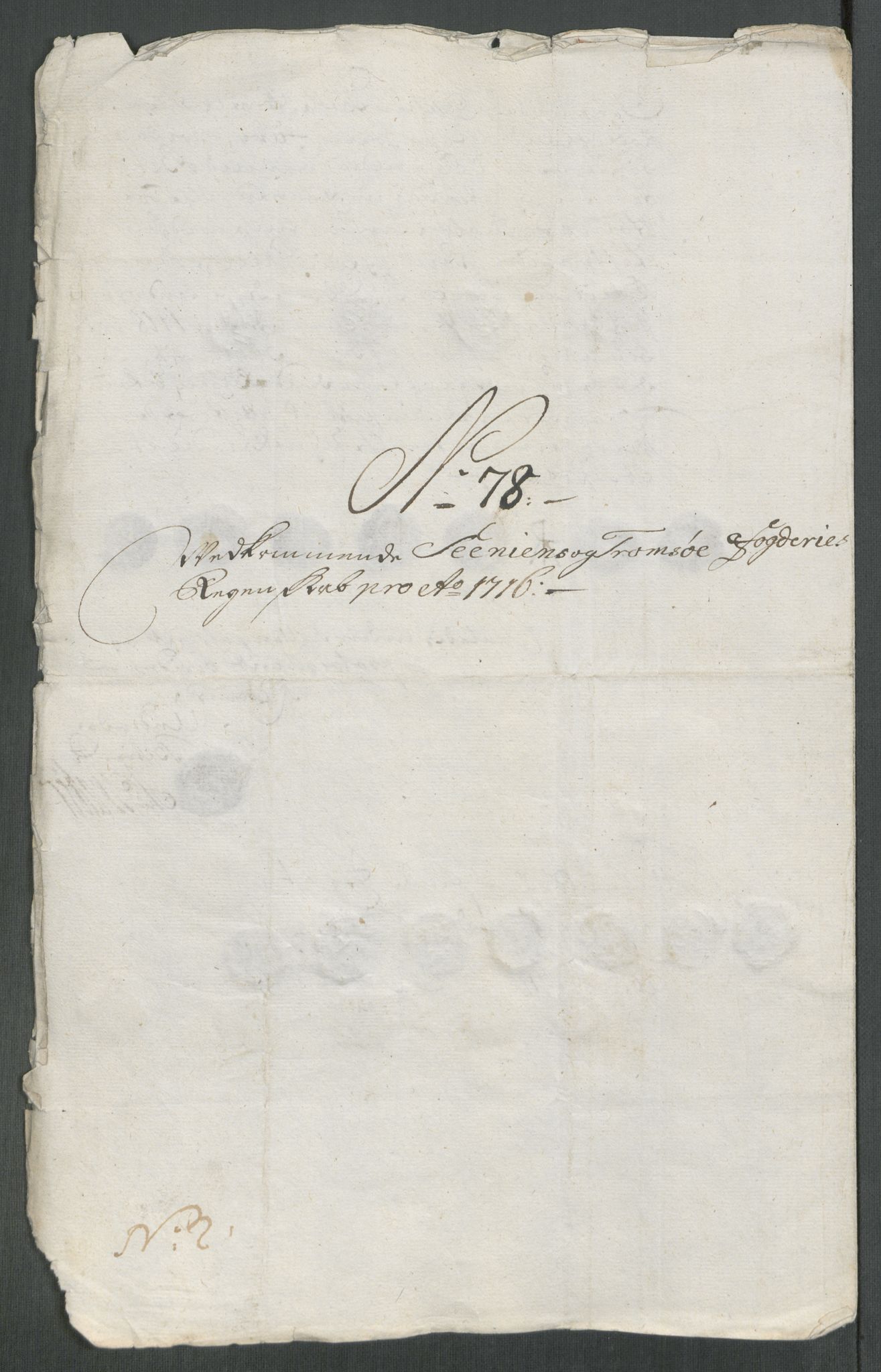 Rentekammeret inntil 1814, Reviderte regnskaper, Fogderegnskap, AV/RA-EA-4092/R68/L4762: Fogderegnskap Senja og Troms, 1716, p. 370