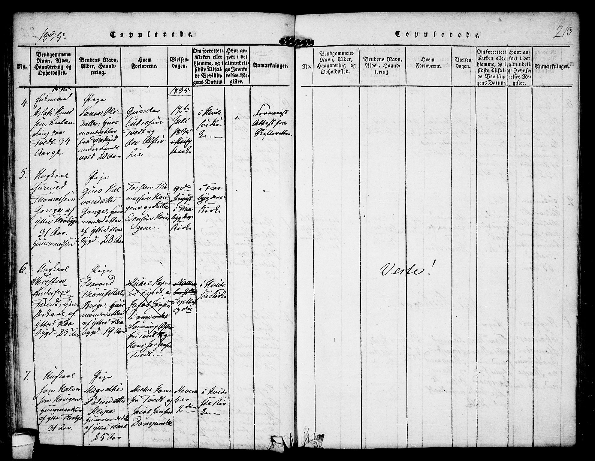 Kviteseid kirkebøker, SAKO/A-276/F/Fa/L0005: Parish register (official) no. I 5, 1815-1836, p. 213