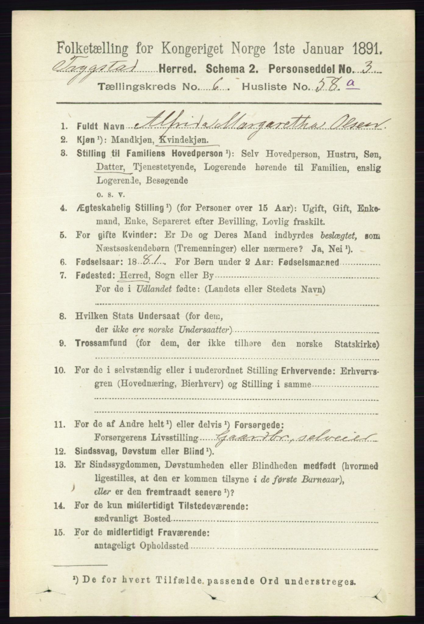 RA, 1891 Census for 0122 Trøgstad, 1891, p. 2827