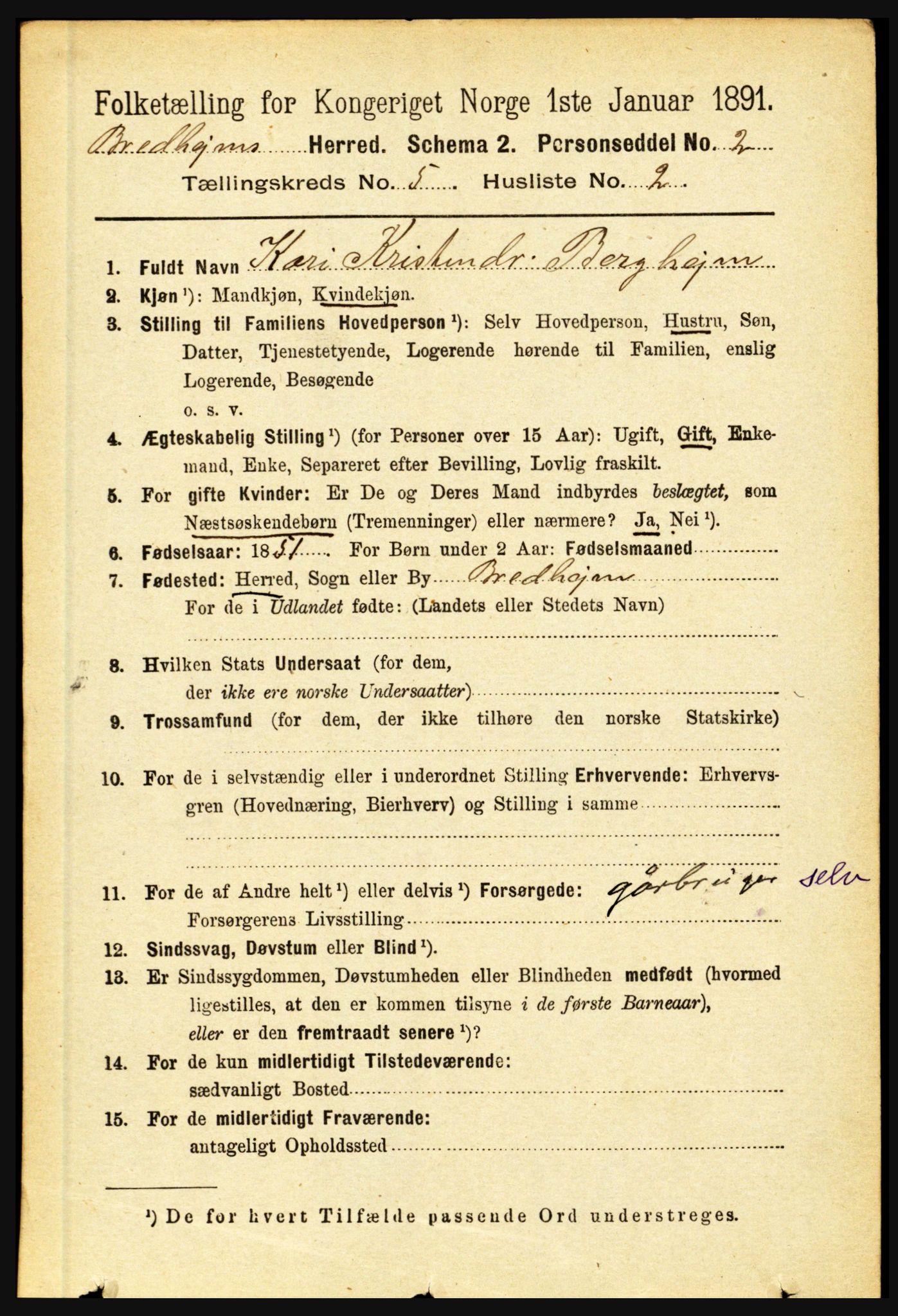 RA, 1891 census for 1446 Breim, 1891, p. 1746