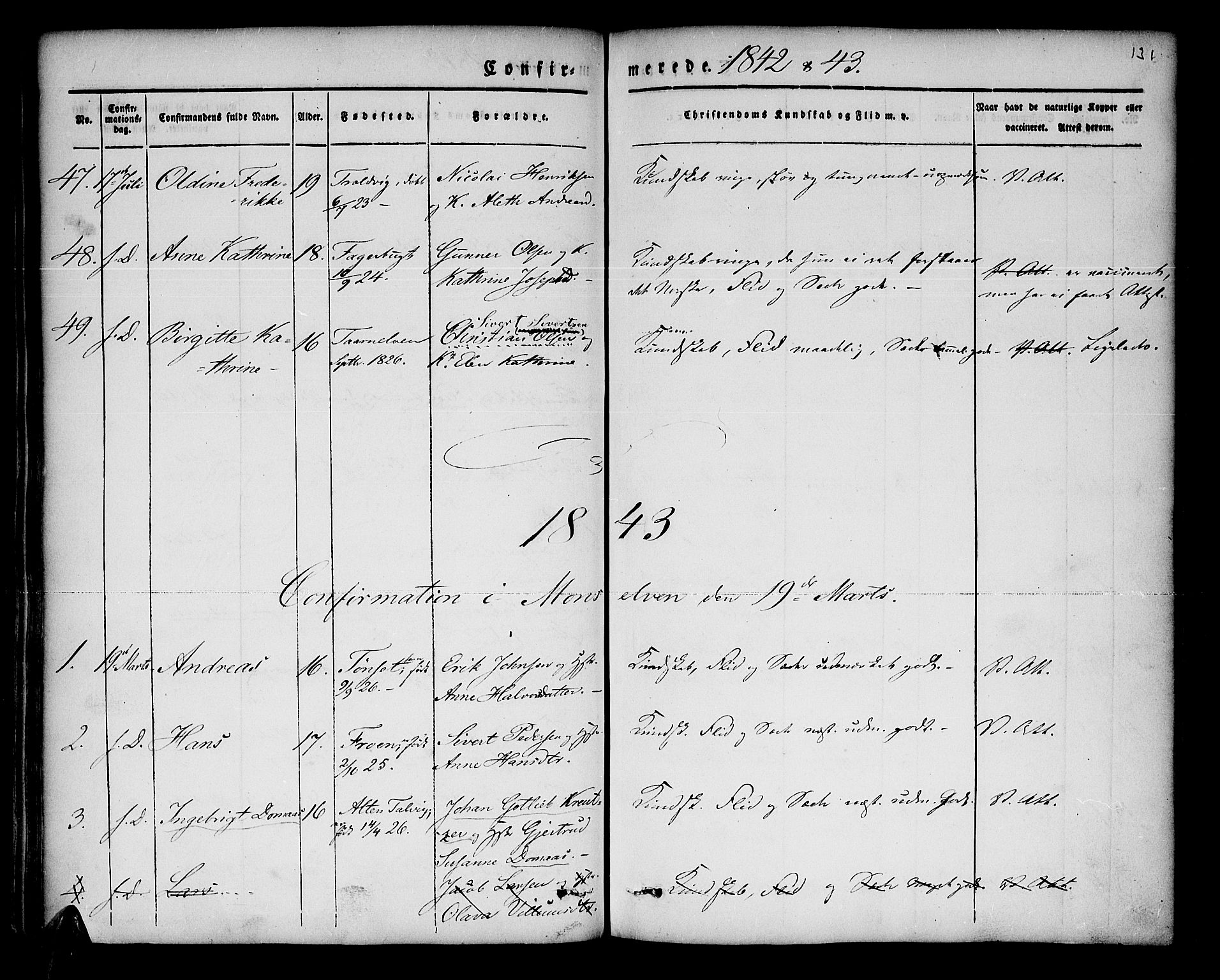 Lenvik sokneprestembete, SATØ/S-1310/H/Ha/Haa/L0004kirke: Parish register (official) no. 4, 1832-1844, p. 131