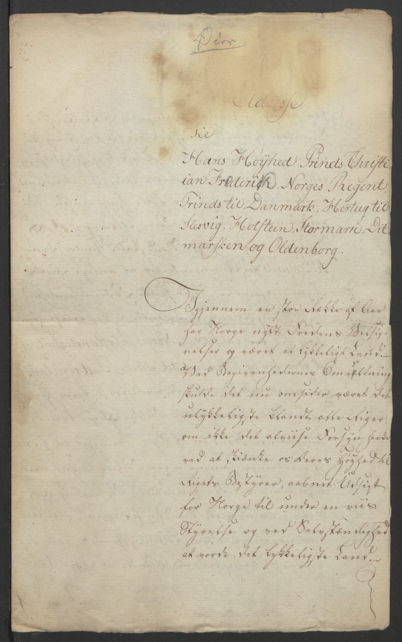 Statsrådssekretariatet, RA/S-1001/D/Db/L0007: Fullmakter for Eidsvollsrepresentantene i 1814. , 1814, p. 299