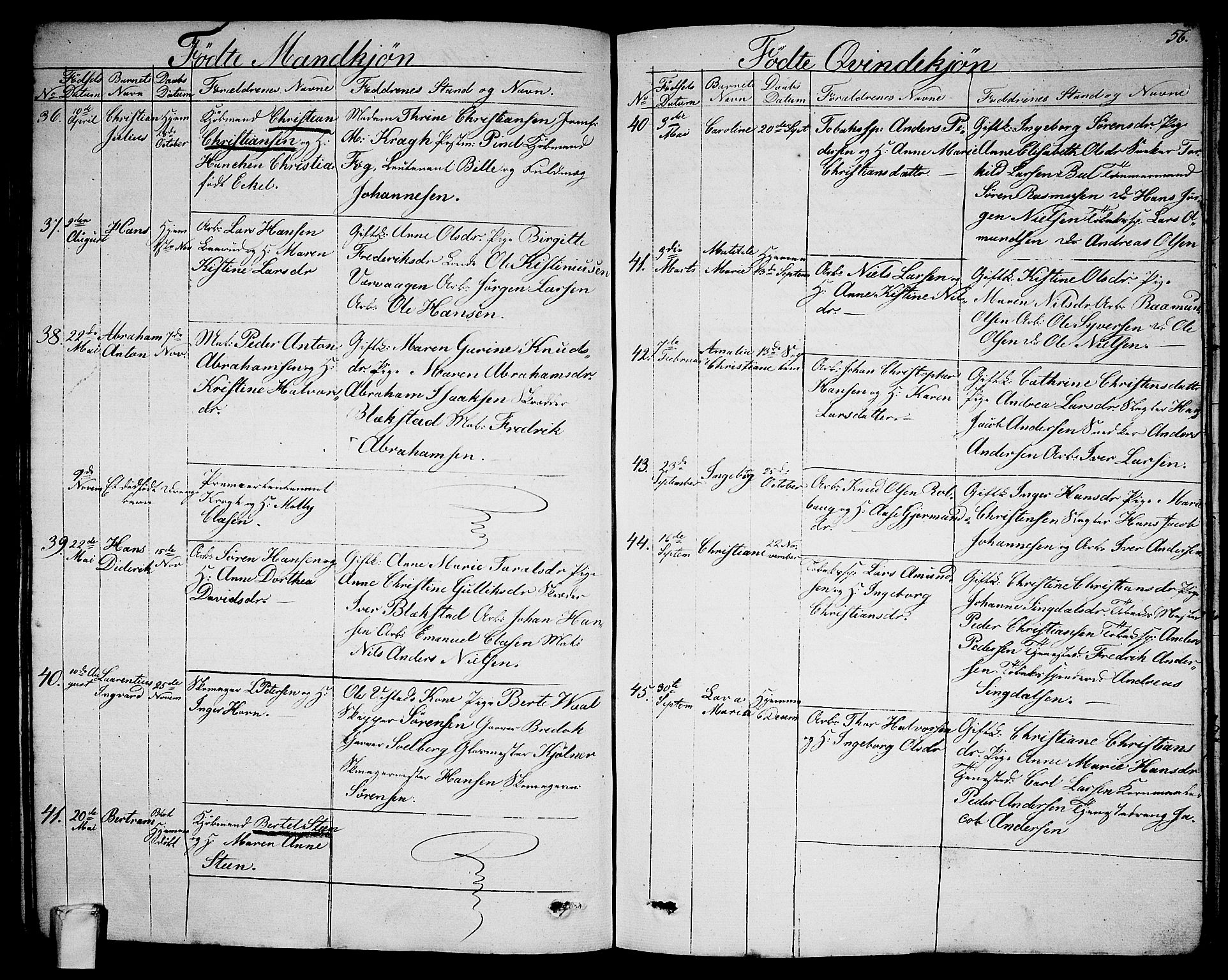 Larvik kirkebøker, SAKO/A-352/G/Ga/L0003a: Parish register (copy) no. I 3A, 1830-1870, p. 56