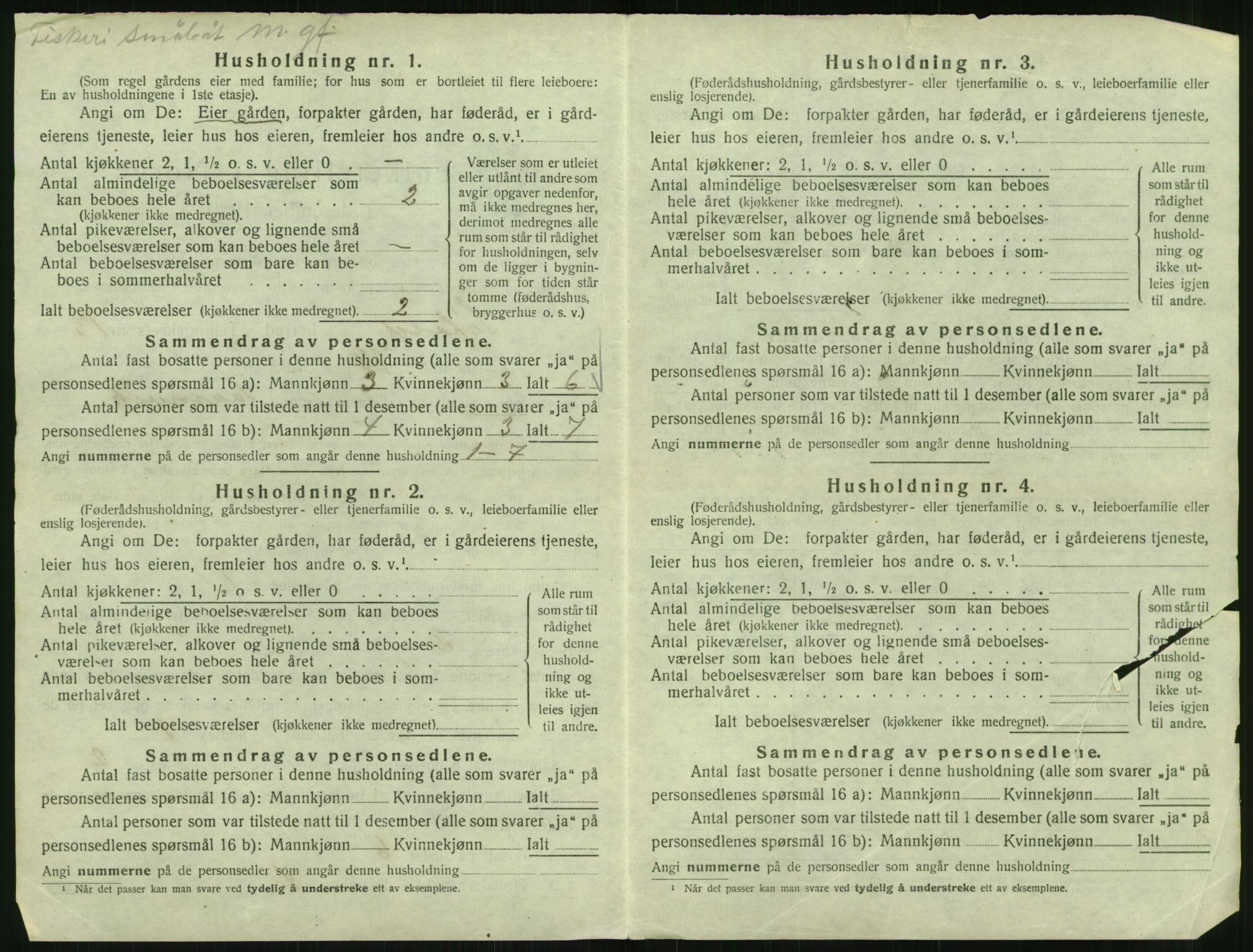 SAT, 1920 census for Sørfold, 1920, p. 984