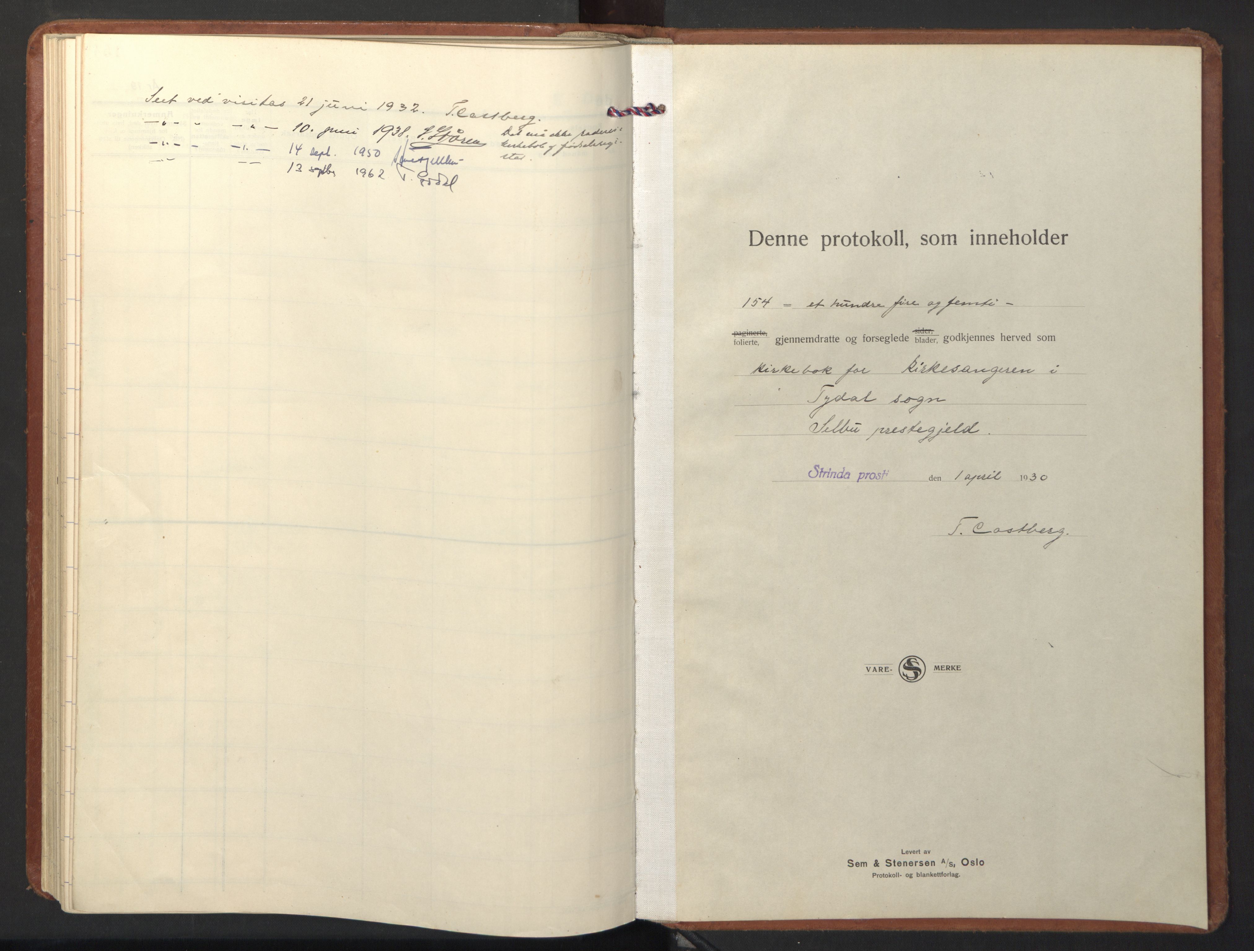 Ministerialprotokoller, klokkerbøker og fødselsregistre - Sør-Trøndelag, AV/SAT-A-1456/698/L1169: Parish register (copy) no. 698C06, 1930-1949